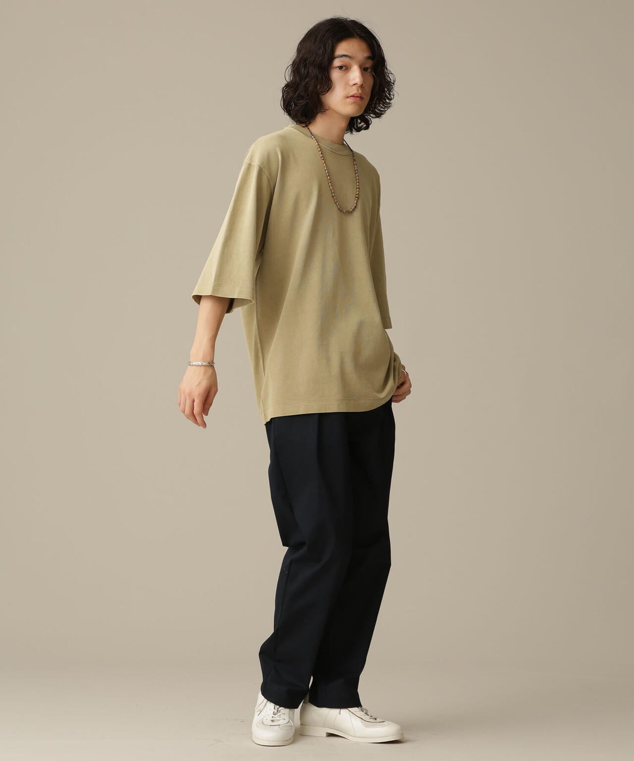 LB.03/ピグメントクルーネック5分袖Tシャツ 6682224204