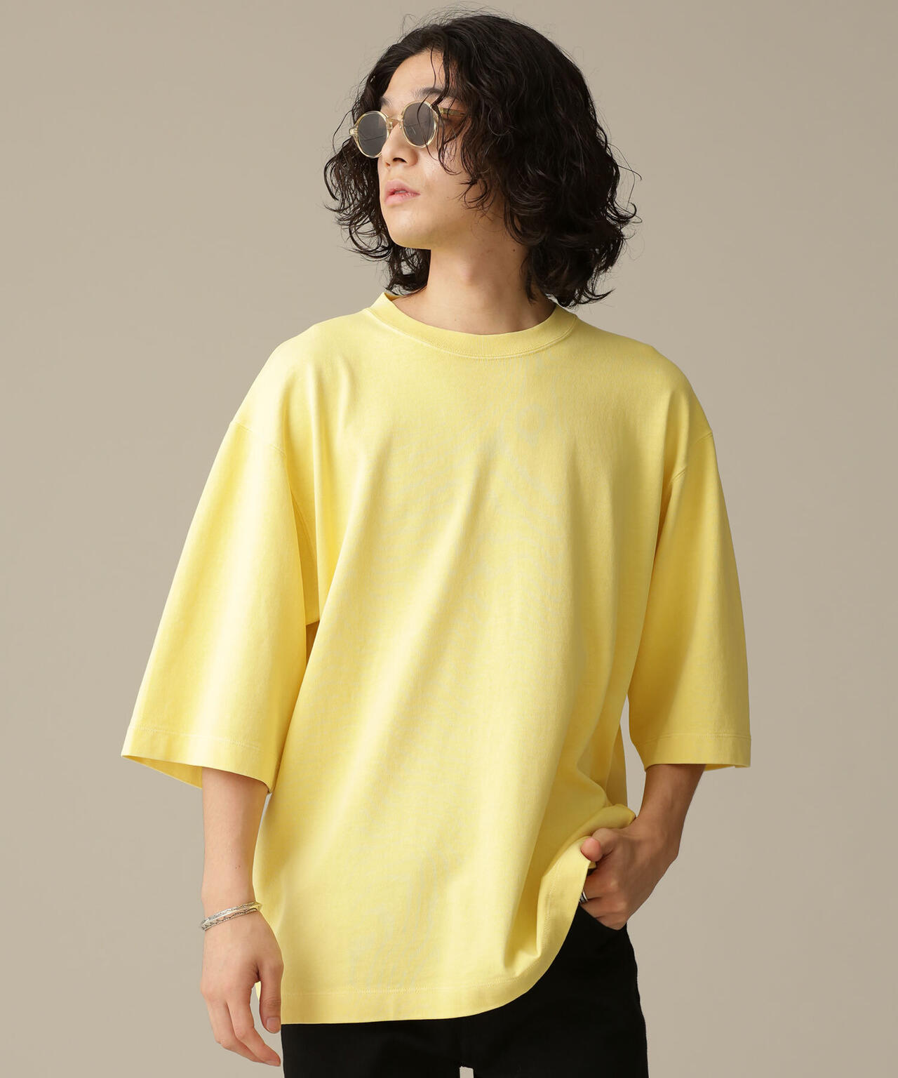 LB.03/ピグメントクルーネック5分袖Tシャツ 6682224204