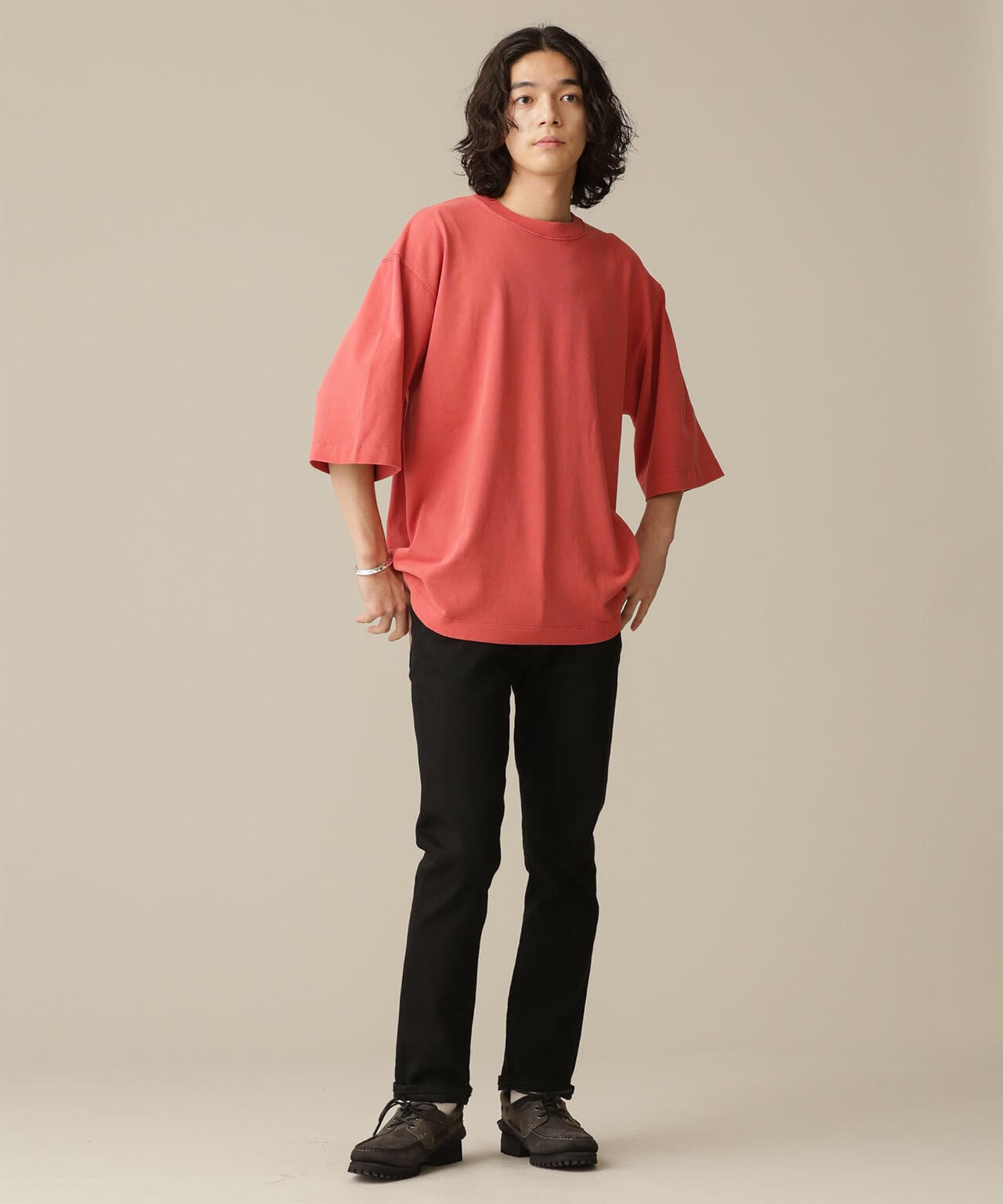 LB.03/ピグメントクルーネック5分袖Tシャツ 6682224204