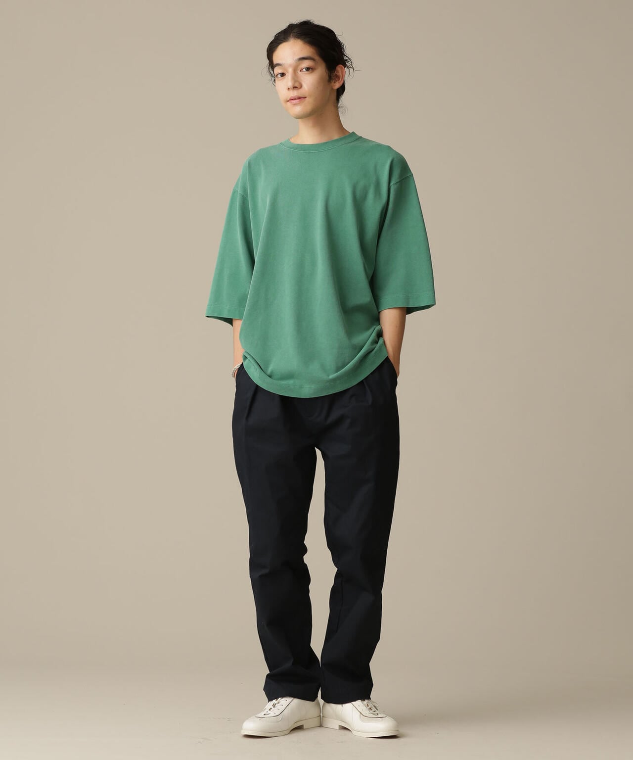 LB.03/ピグメントクルーネック5分袖Tシャツ 6682224204