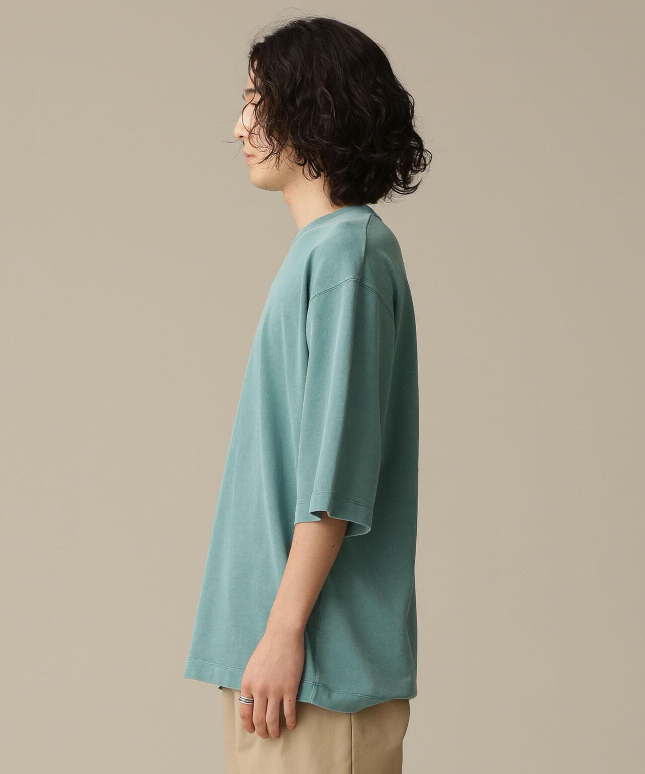 LB.03/ピグメントクルーネック5分袖Tシャツ 6682224204