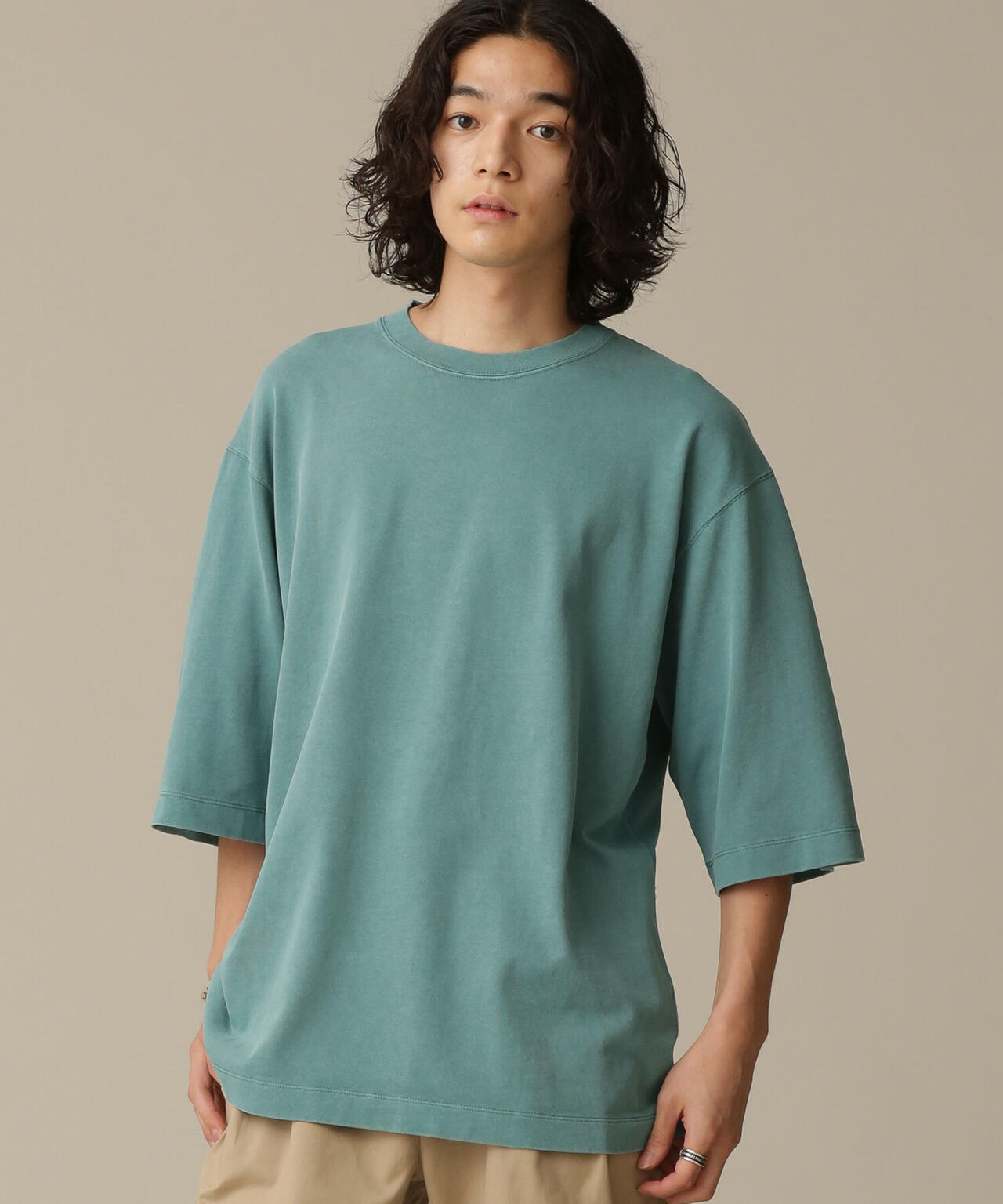 LB.03/ピグメントクルーネック5分袖Tシャツ 6682224204