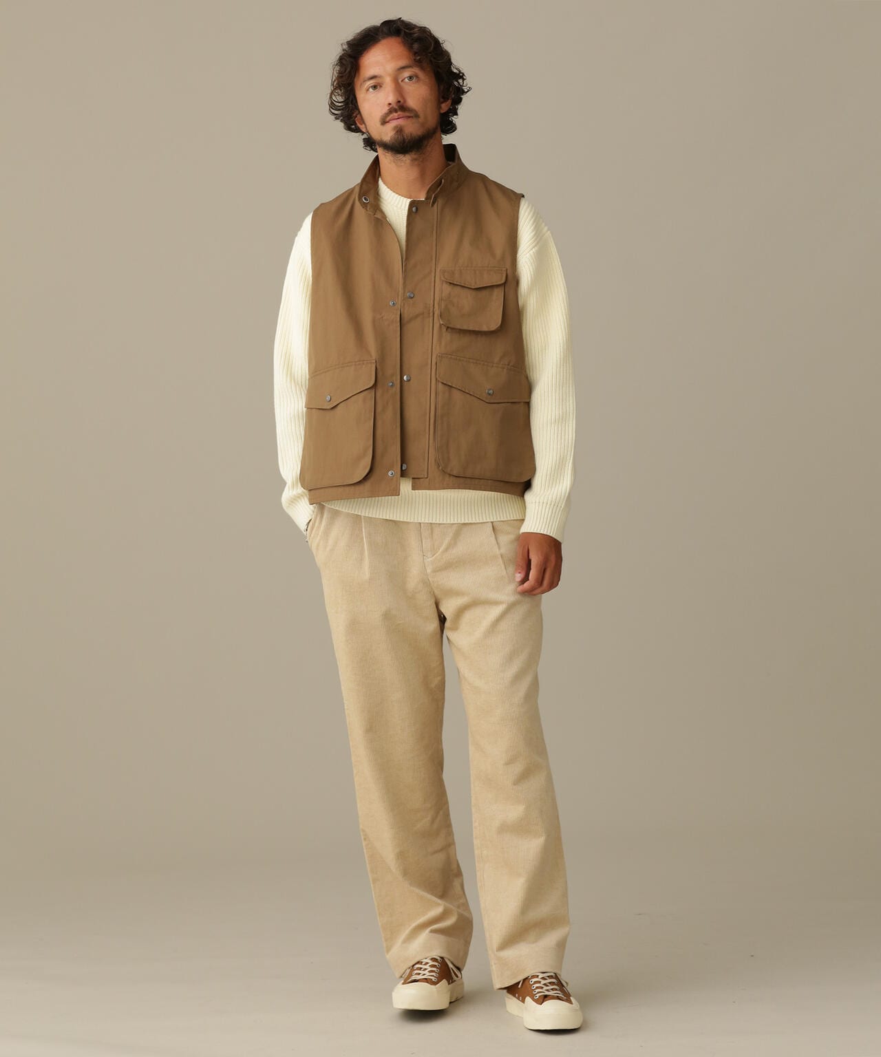 SEMI WORSTED Over Size Vest（ベスト）｜nagonstans（ナゴ