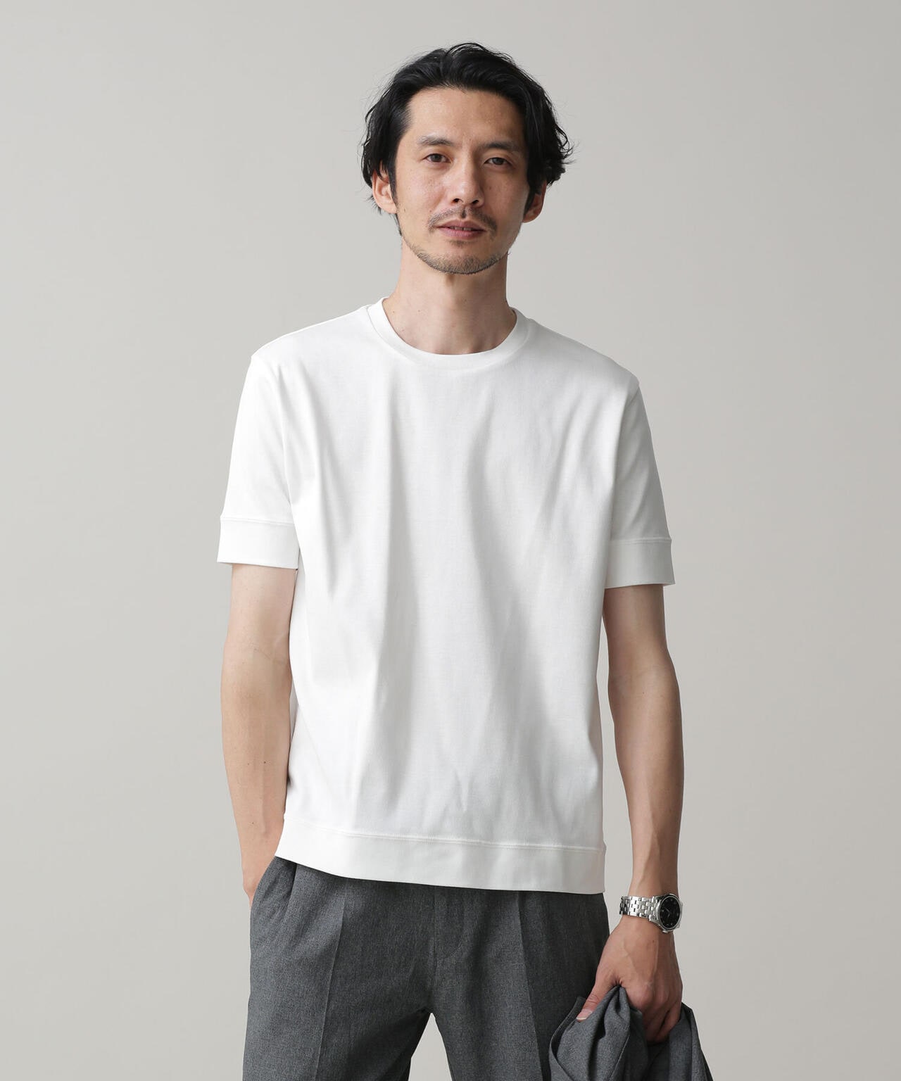 LB.03/｢FORMAL JERSEY｣クルーネックカットソー半袖 6683124215
