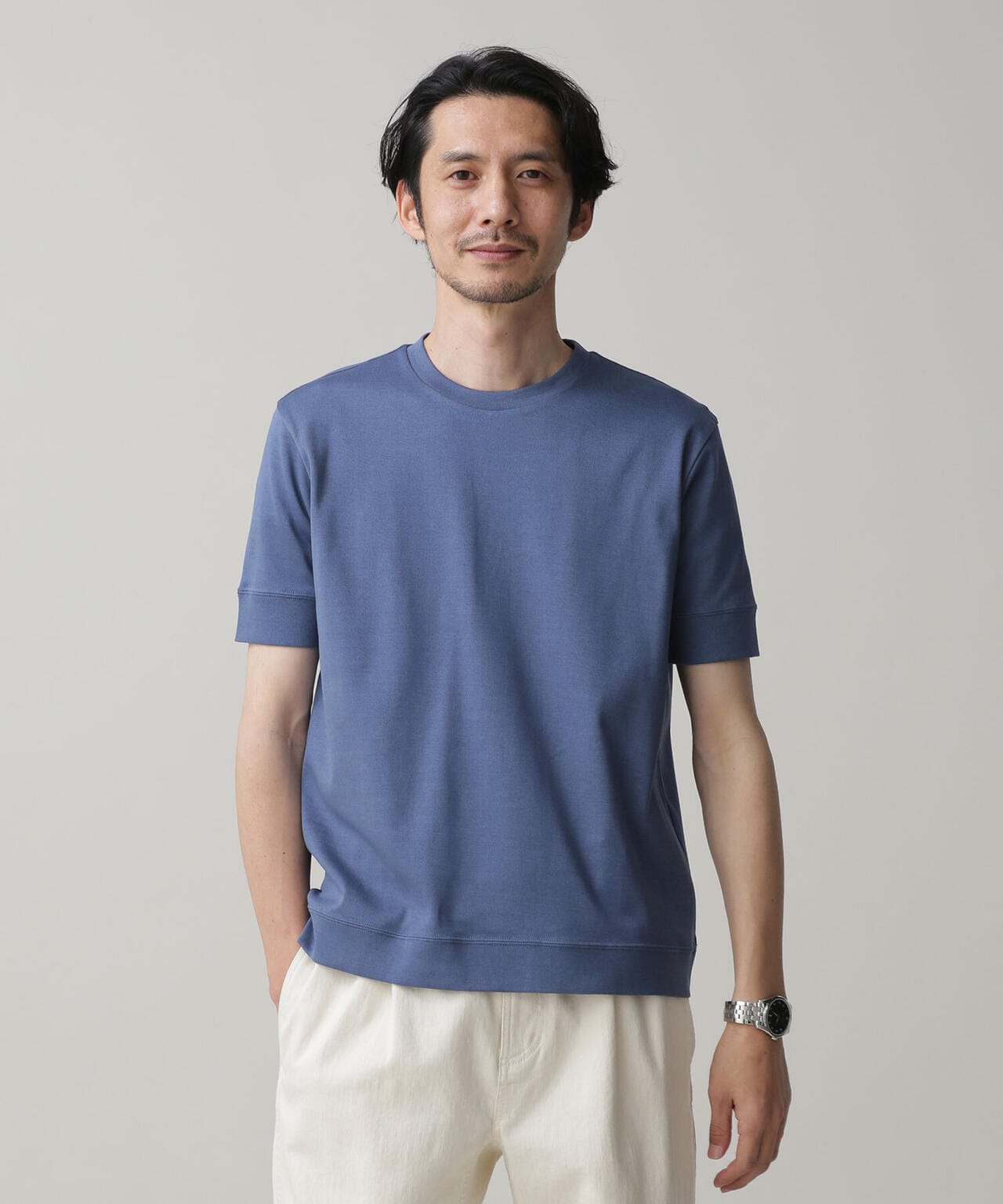 LB.03/｢FORMAL JERSEY｣クルーネックカットソー半袖 6683124215