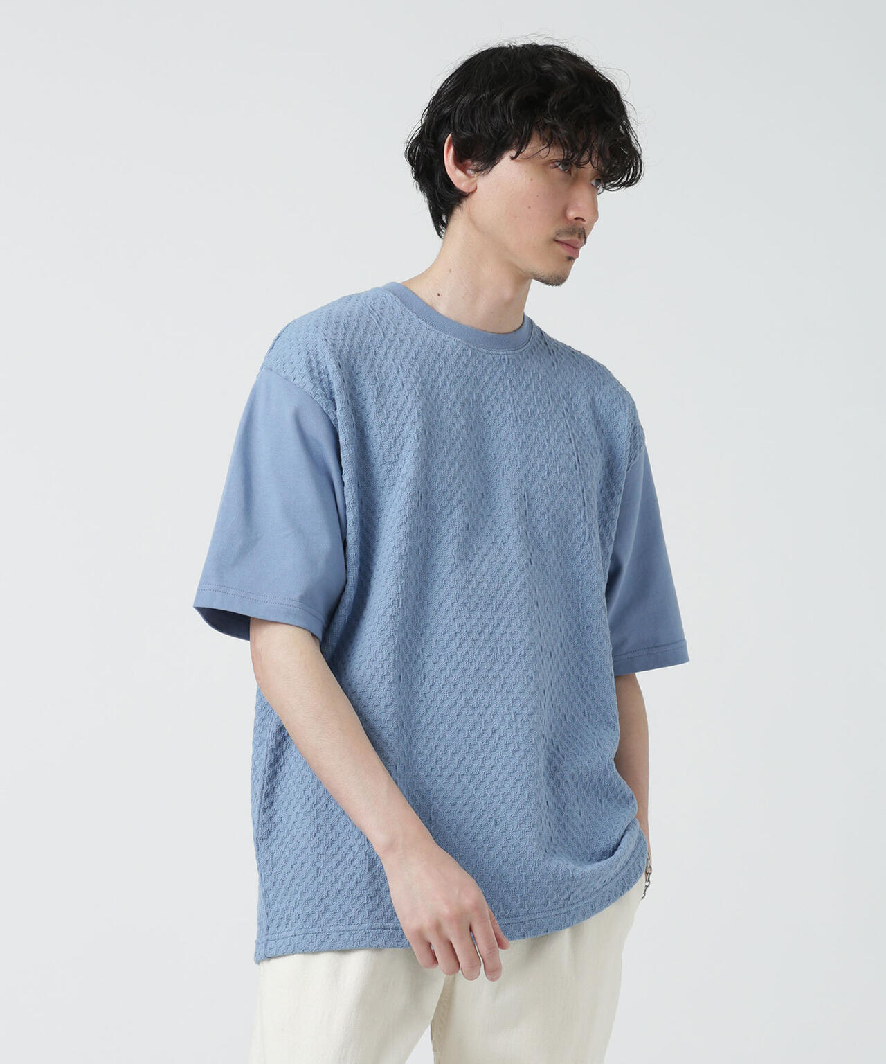 LB.03/ジャガードボディリラックスコンビTシャツ 6683124221