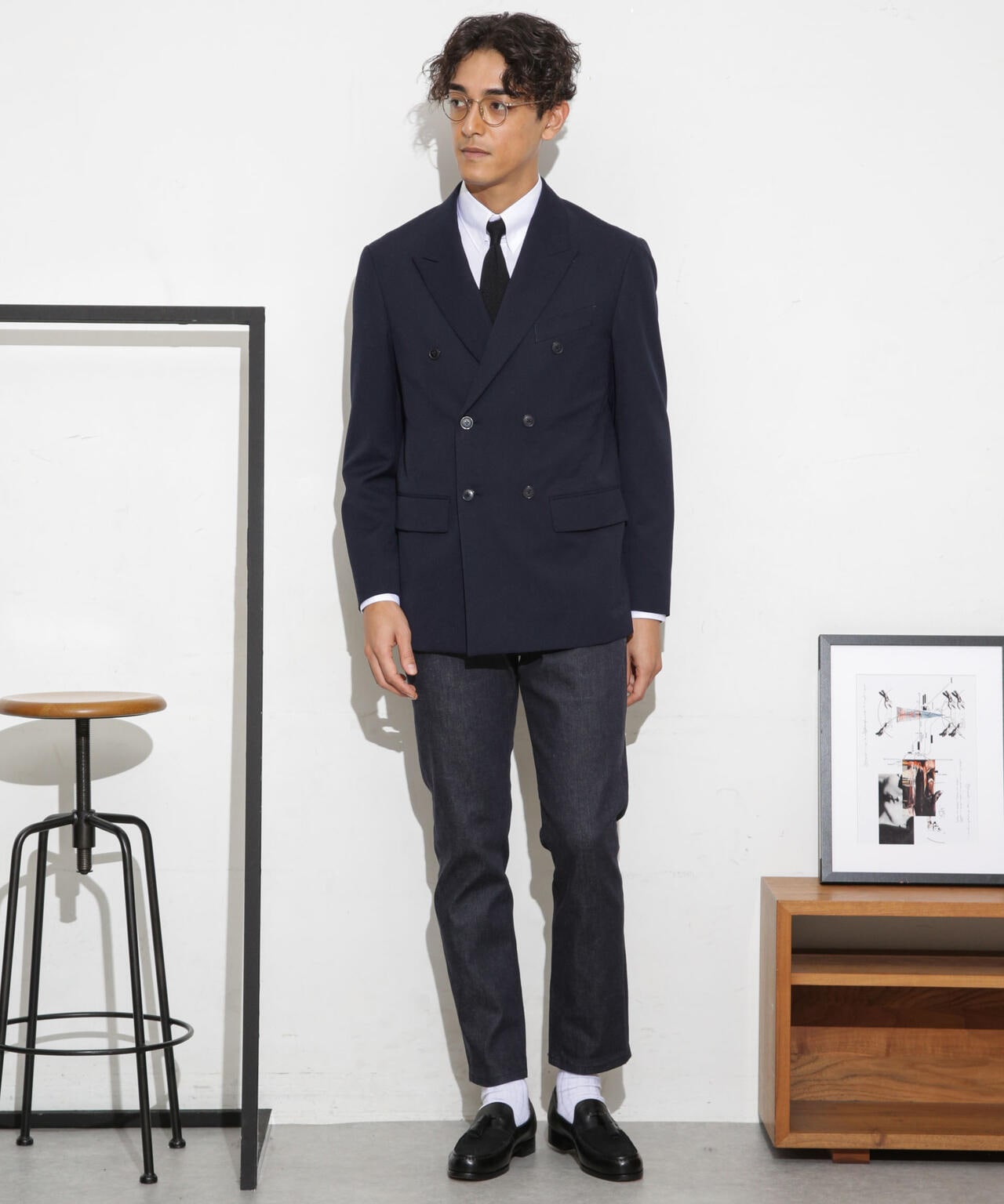 多機能素材ダブルジャケット　ナノユニバース 多機能素材 ダブルジャケット ( セットアップ 可)