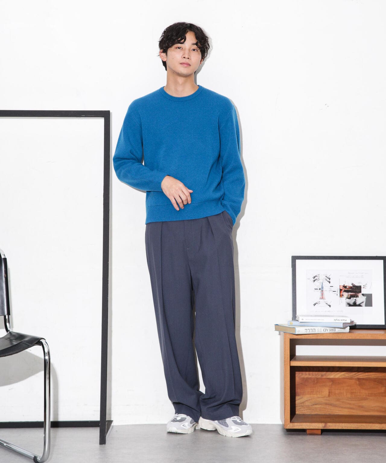 MUSIC ウールカシミヤスムースクルーネック