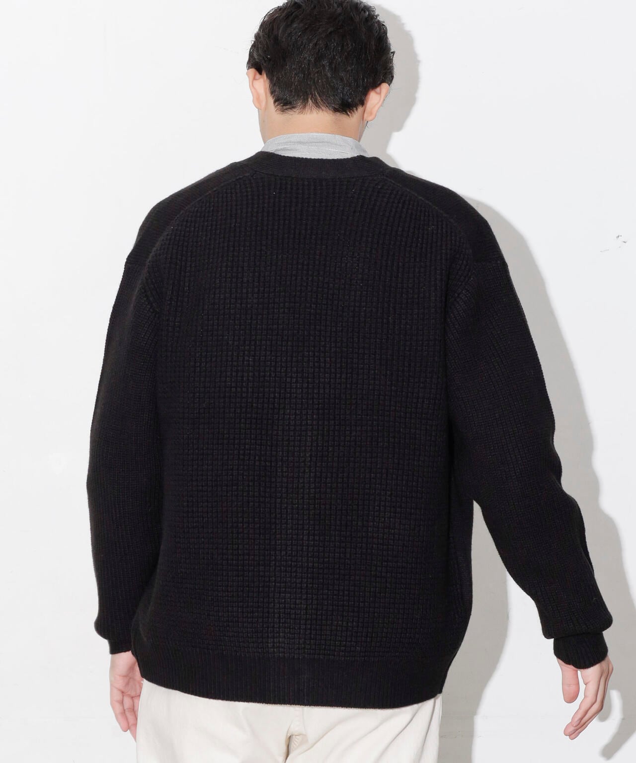 コンビゲージVネックカーディガン 6683222211