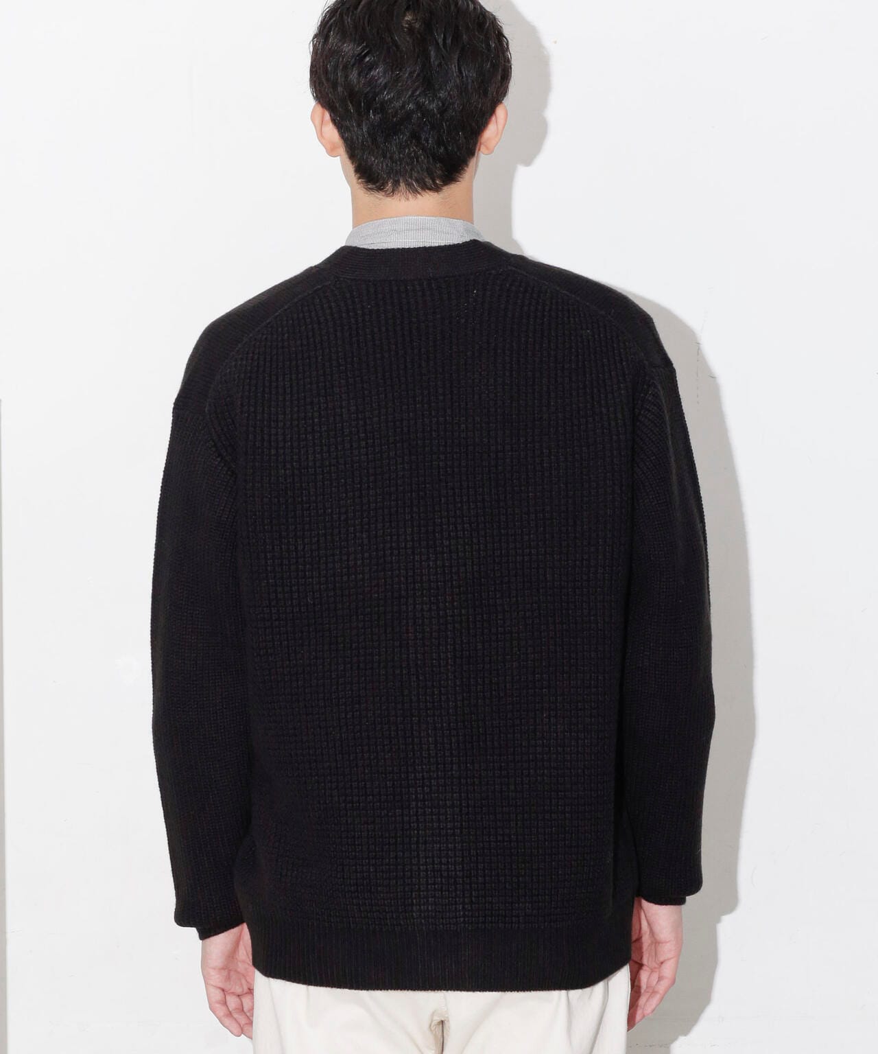 コンビゲージVネックカーディガン 6683222211