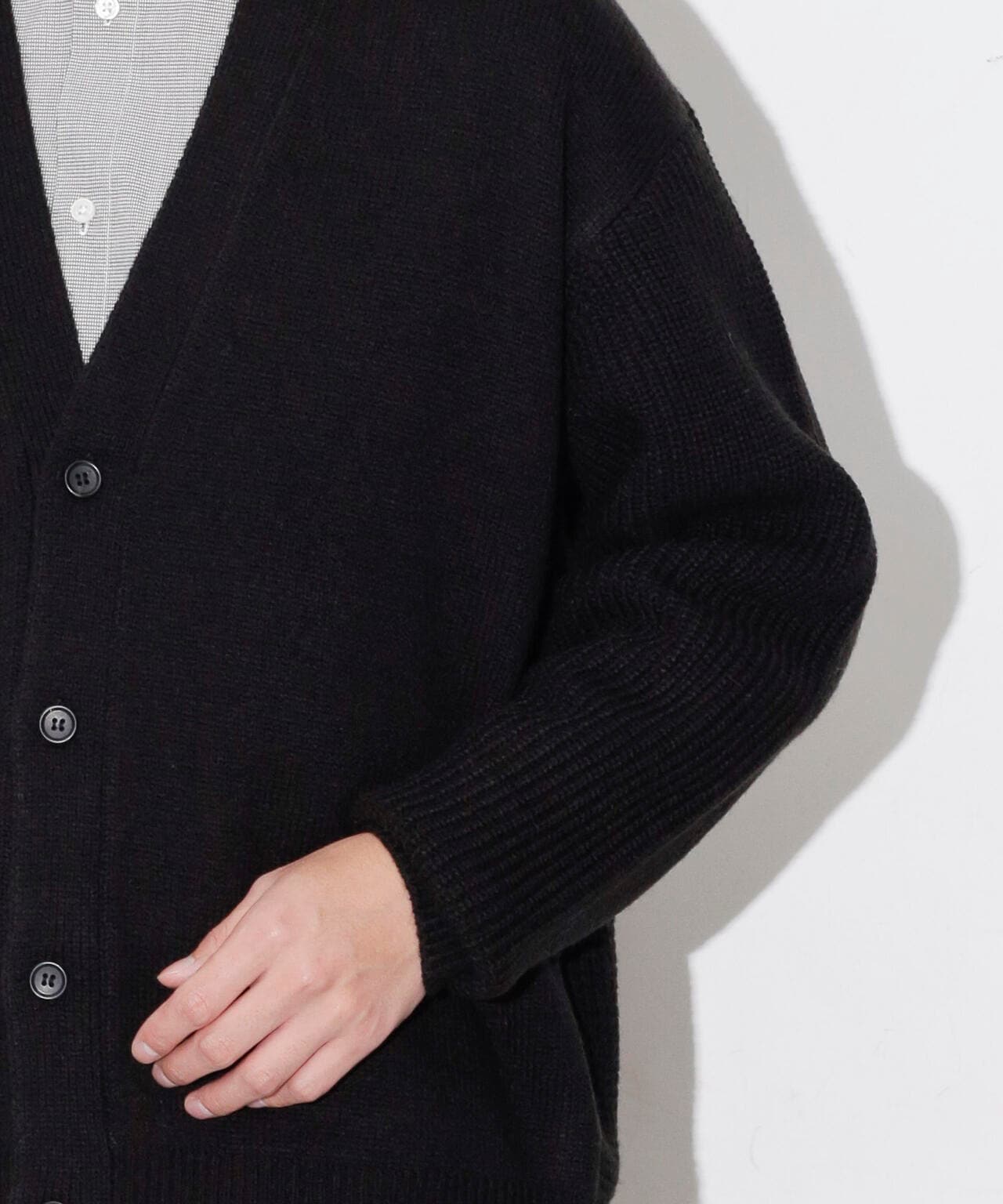 コンビゲージVネックカーディガン 6683222211