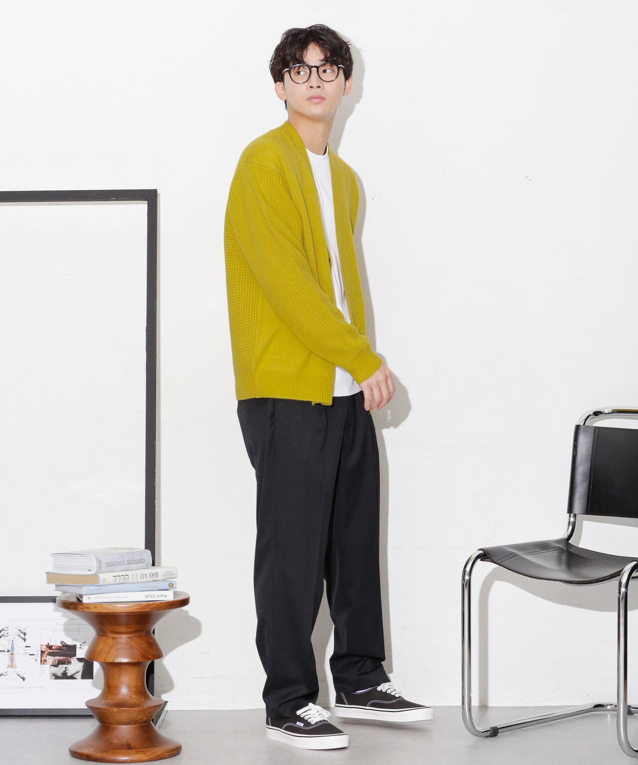 コンビゲージVネックカーディガン 6683222211