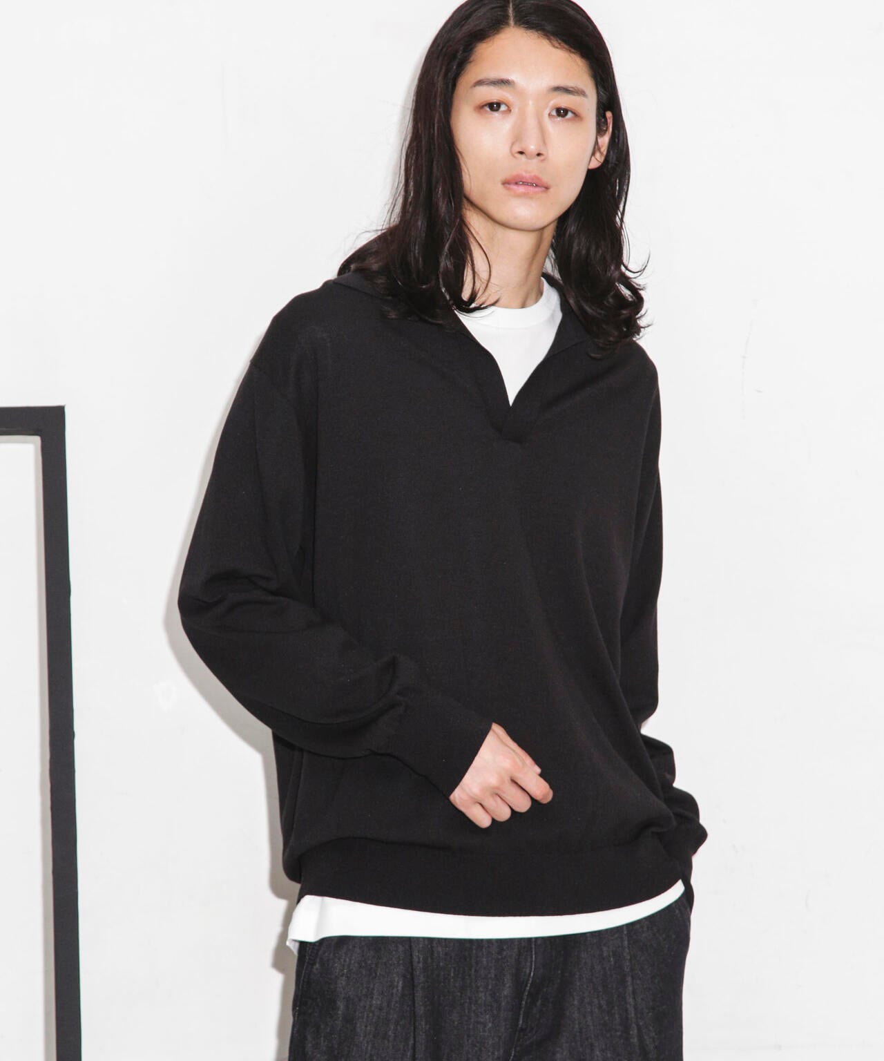 【限定価格セール！】 ESSENTIAL LINE｣天竺スキッパーポロ トップス