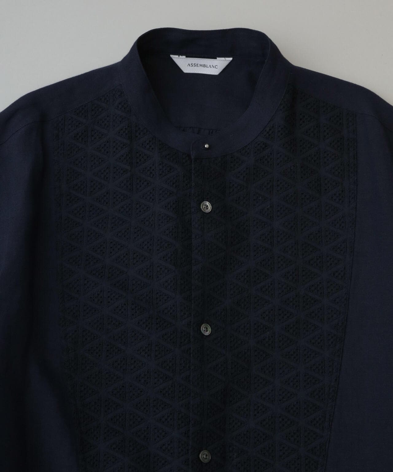 AB.ダブルカバーポプリンワッシャーグランパシャツ 6684120228