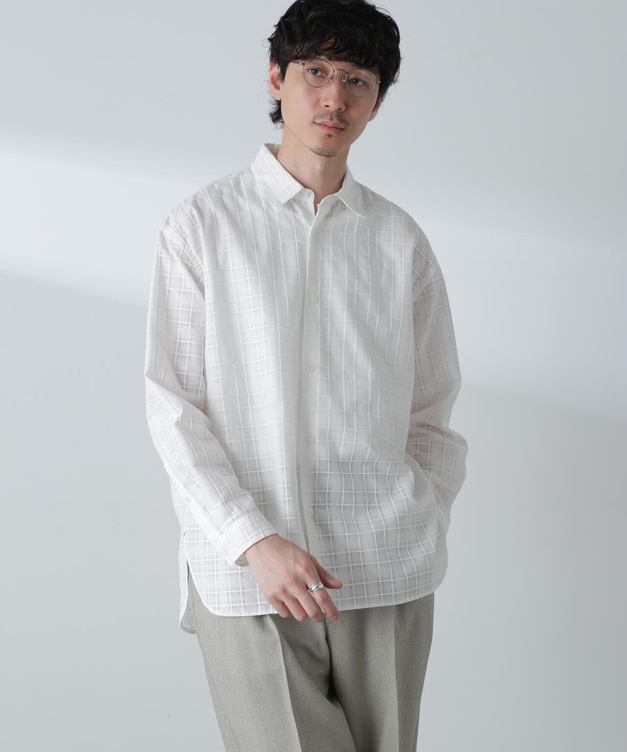 T/Cドビーシアーチェックボクシーシャツ 6684120234