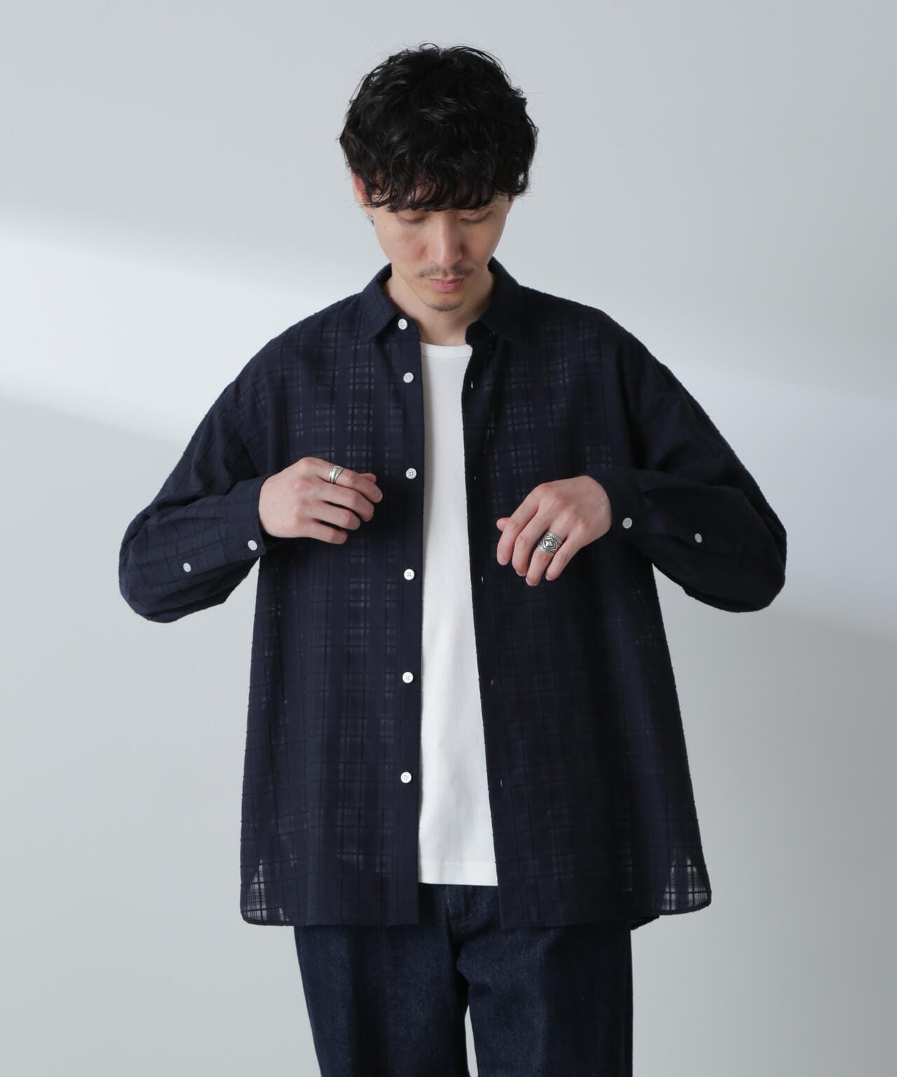 T/Cドビーシアーチェックボクシーシャツ 6684120234