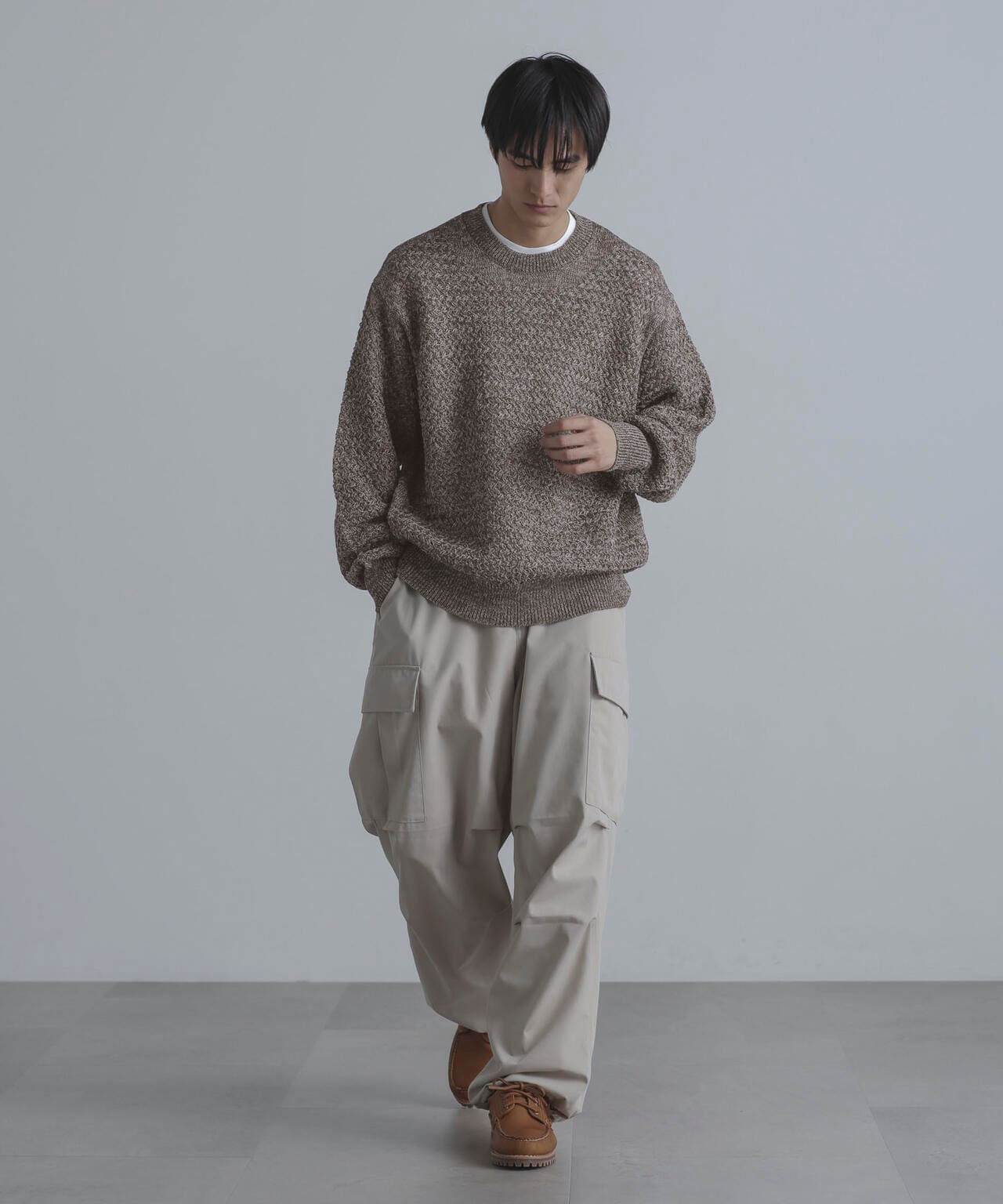 チョウチョヤーン ニットプルオーバー チョウチョヤーン ニットプルオーバー : GROWINGRICH - 通販