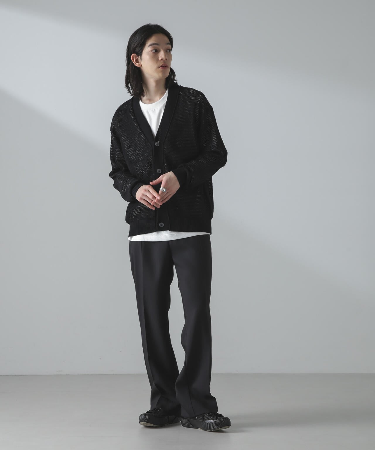 ギマアイレットボクシーニットカーディガン 6684122226