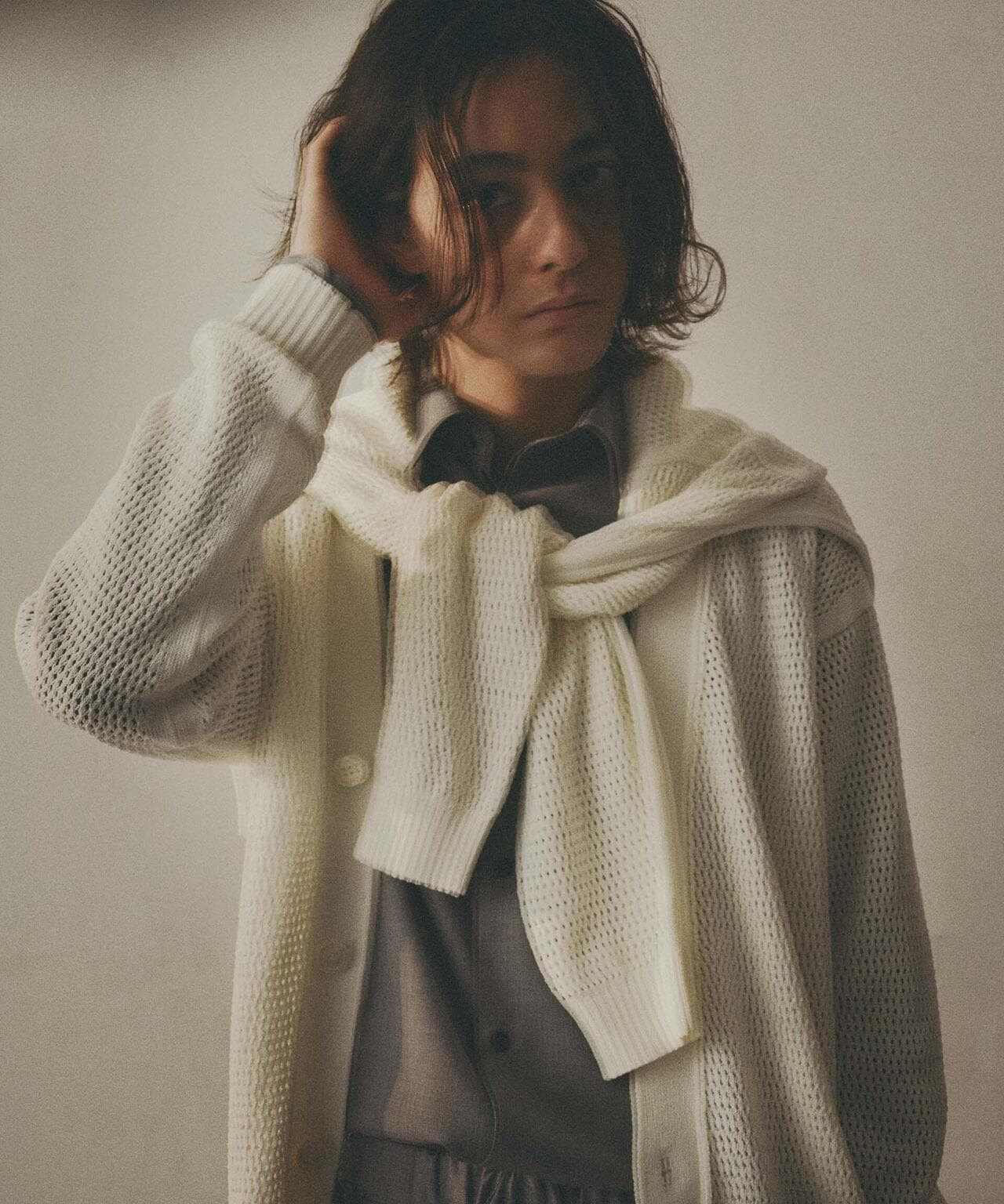 ギマアイレットボクシーニットカーディガン 6684122226