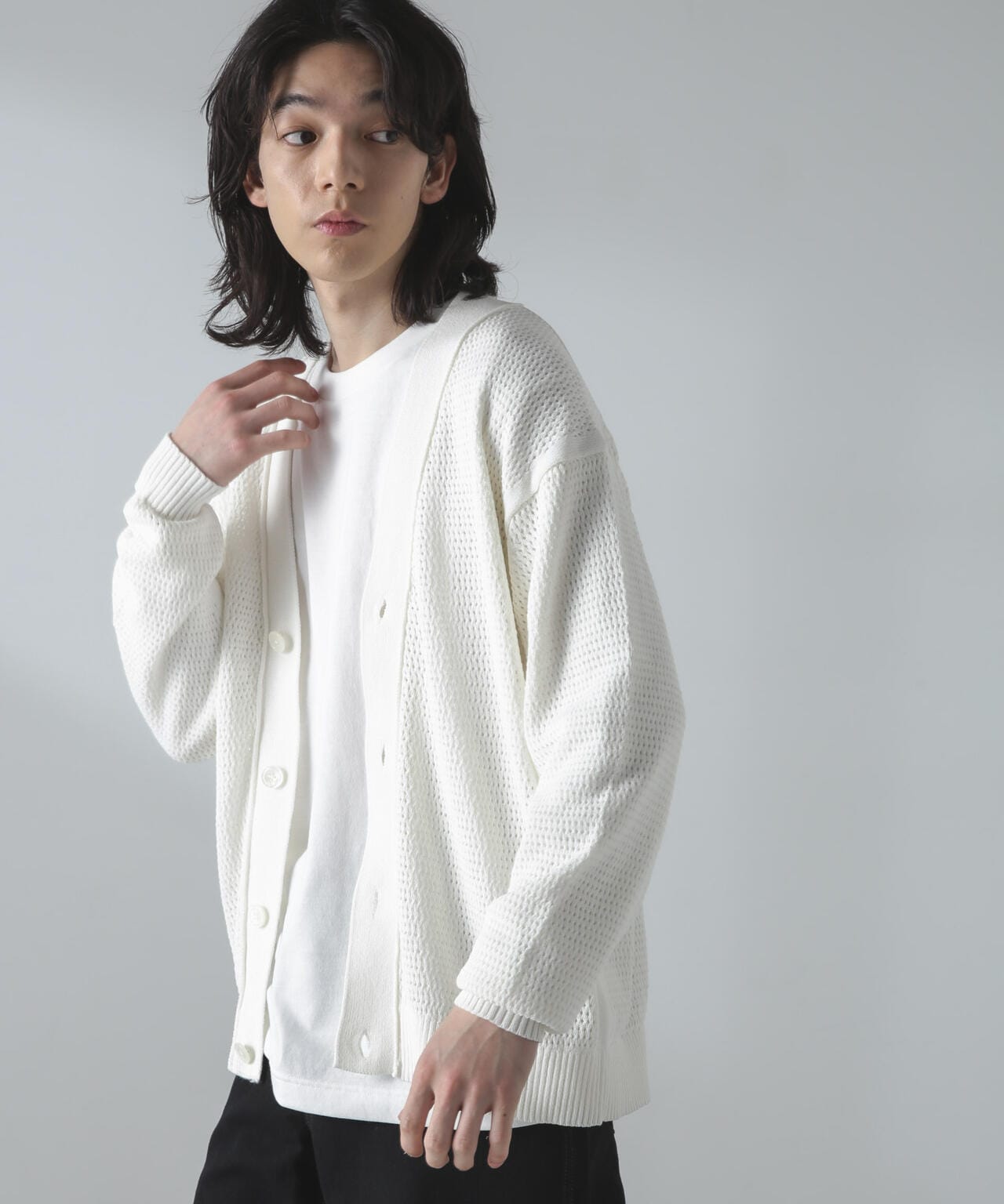 ギマアイレットボクシーニットカーディガン 6684122226