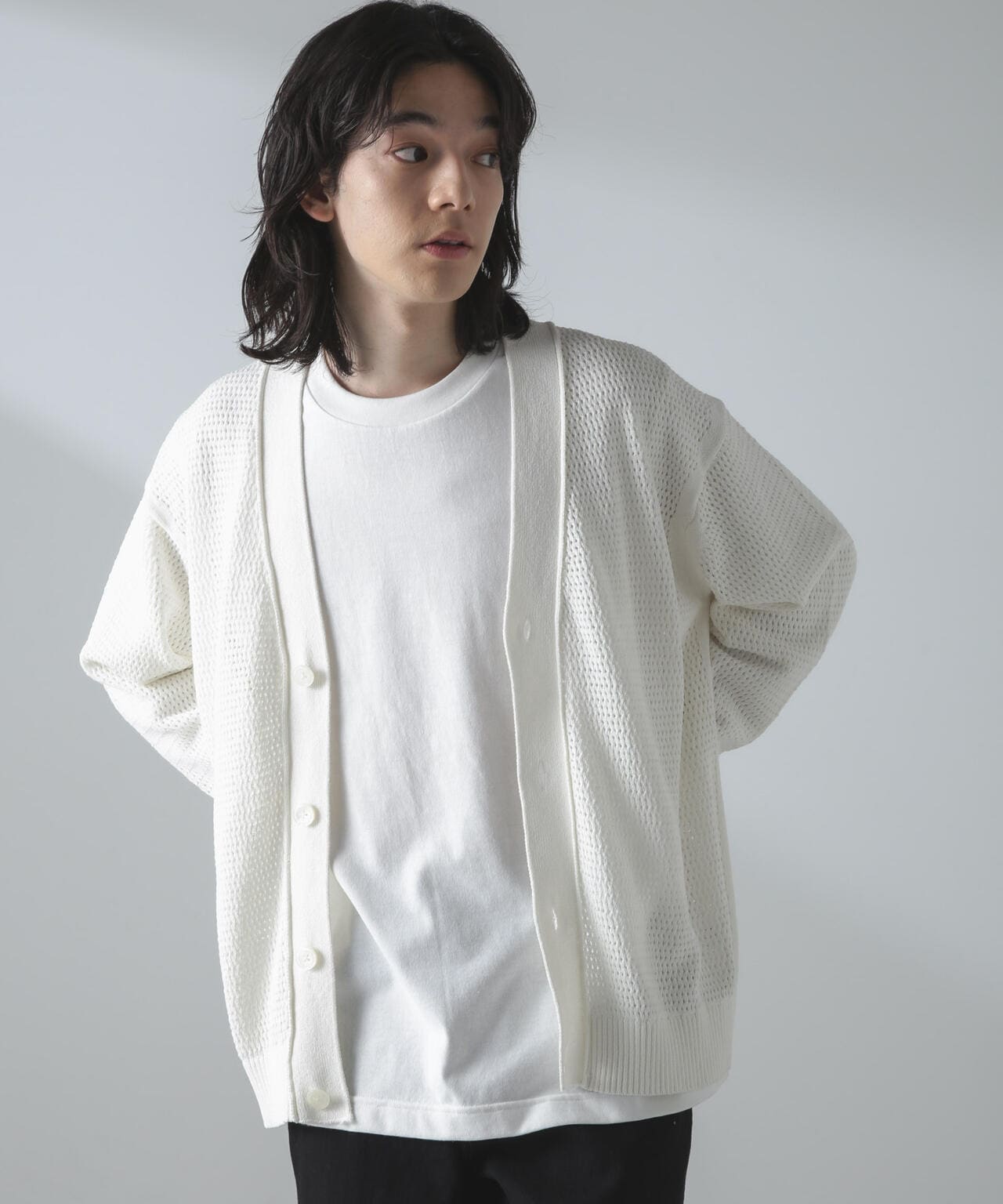 ギマアイレットボクシーニットカーディガン 6684122226