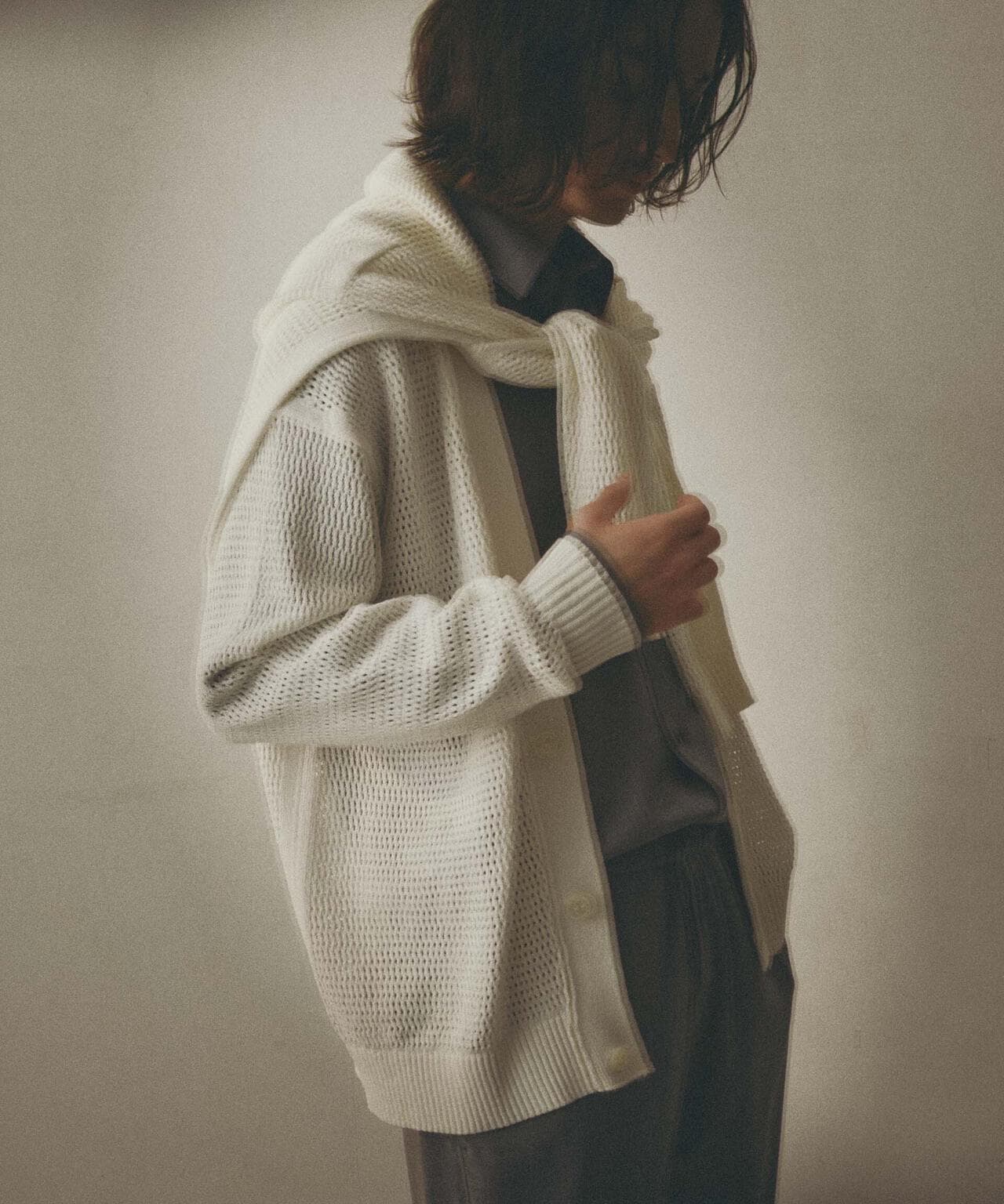 ギマアイレットボクシーニットカーディガン 6684122226