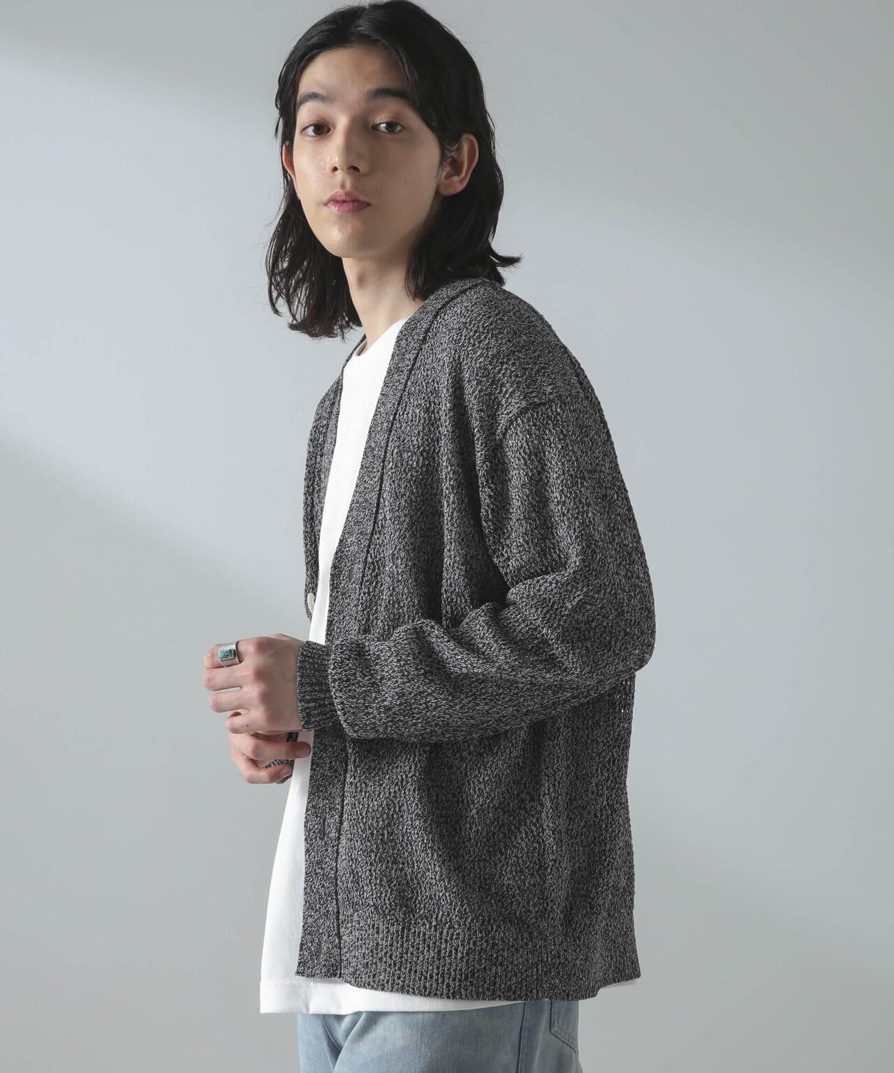 ギマアイレットボクシーニットカーディガン 6684122226