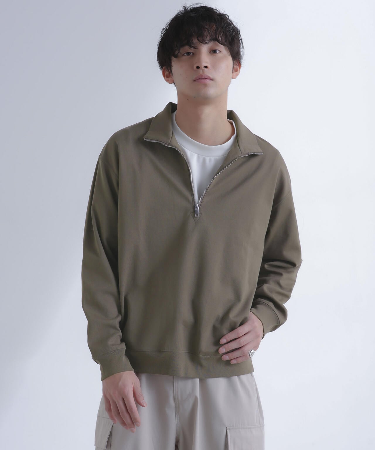 TCポンチハーフジッププルオーバー 6684123214