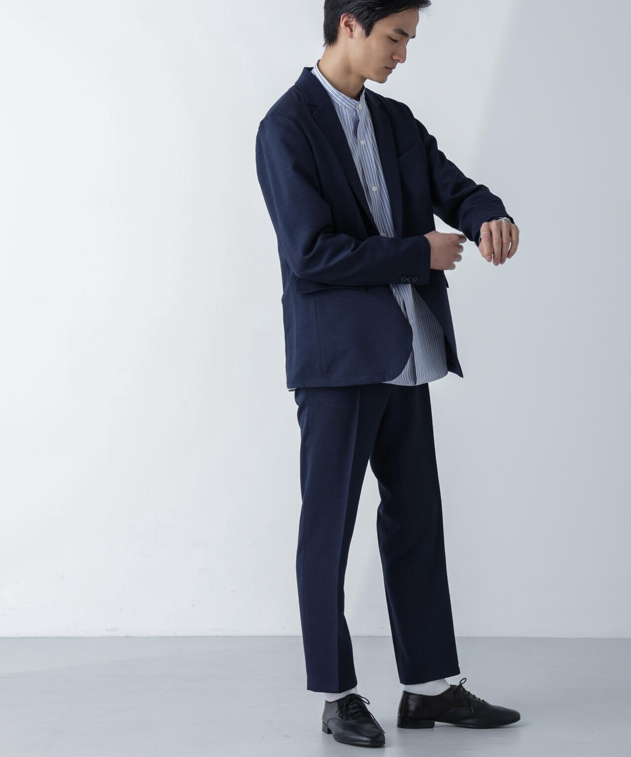 「N TROUSERS」Reflax(R)スラブツイルストレッチパンツ（セットアップ可） 6684129203