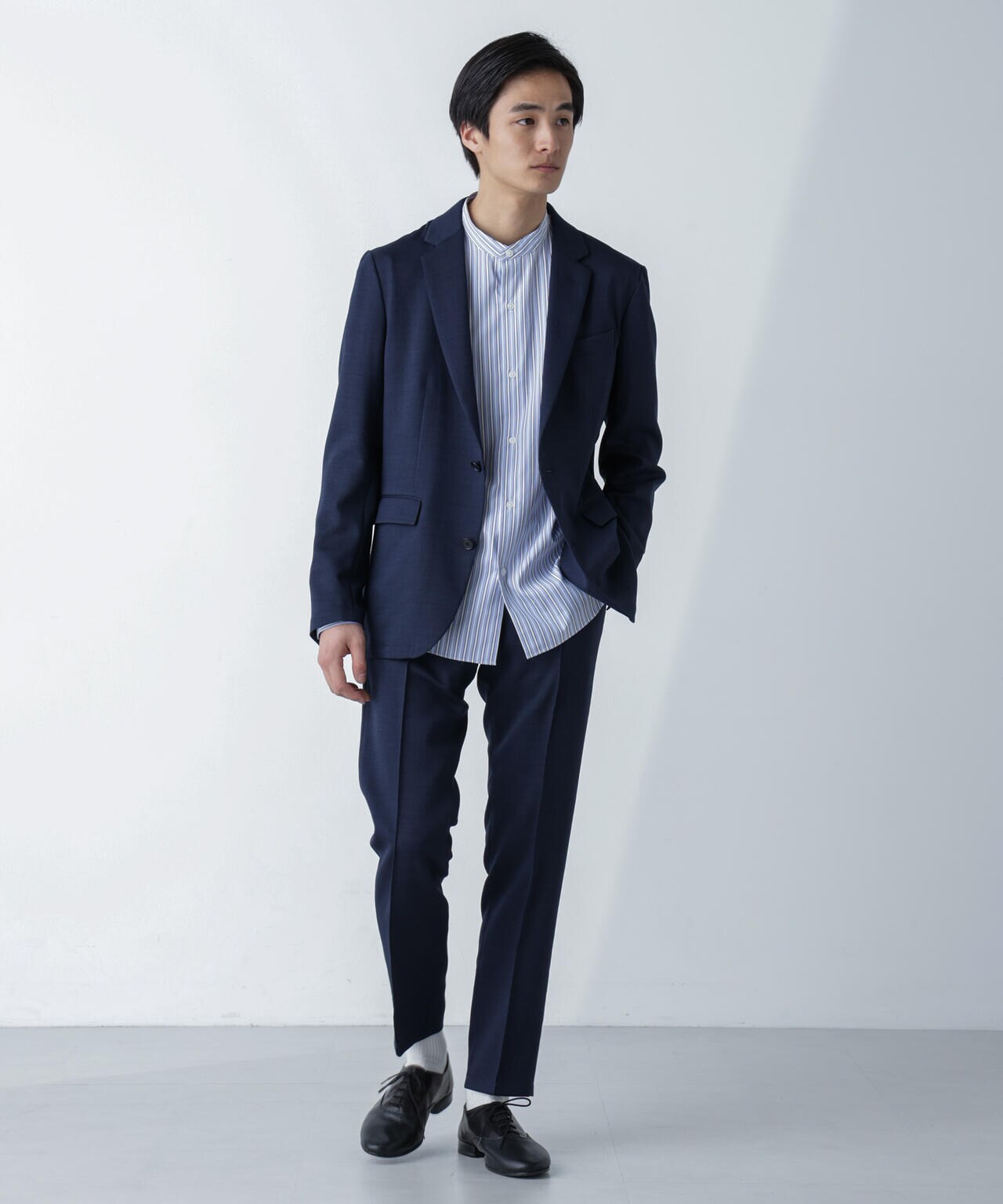 超美品❣️ナリフリ❣️メンズ❣️ストレッチ❣️クロップド❣️ポリエステル❣️パンツ❣️ N TROUSERS」Reflax(R)スラブ ツイル ストレッチ パンツ