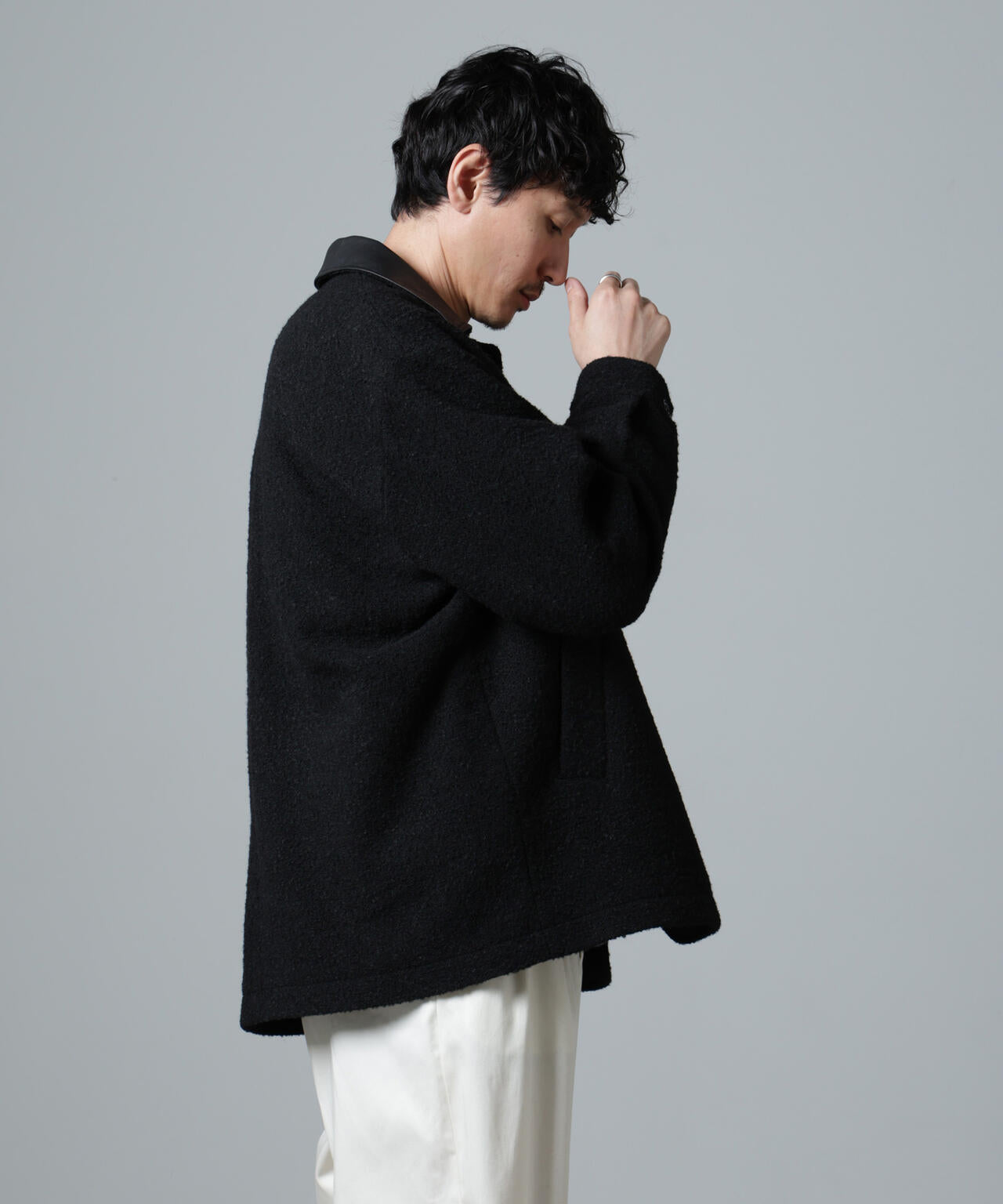 ループヤーン ミックス バーン ジャケット