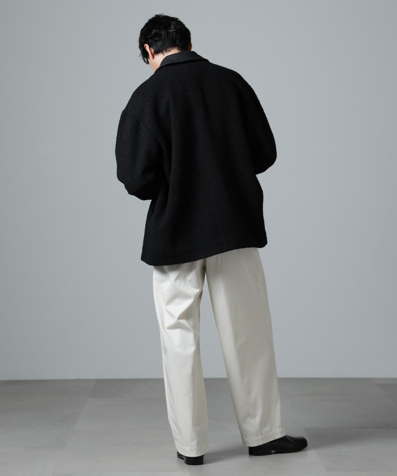 ループヤーン ミックス バーン ジャケット