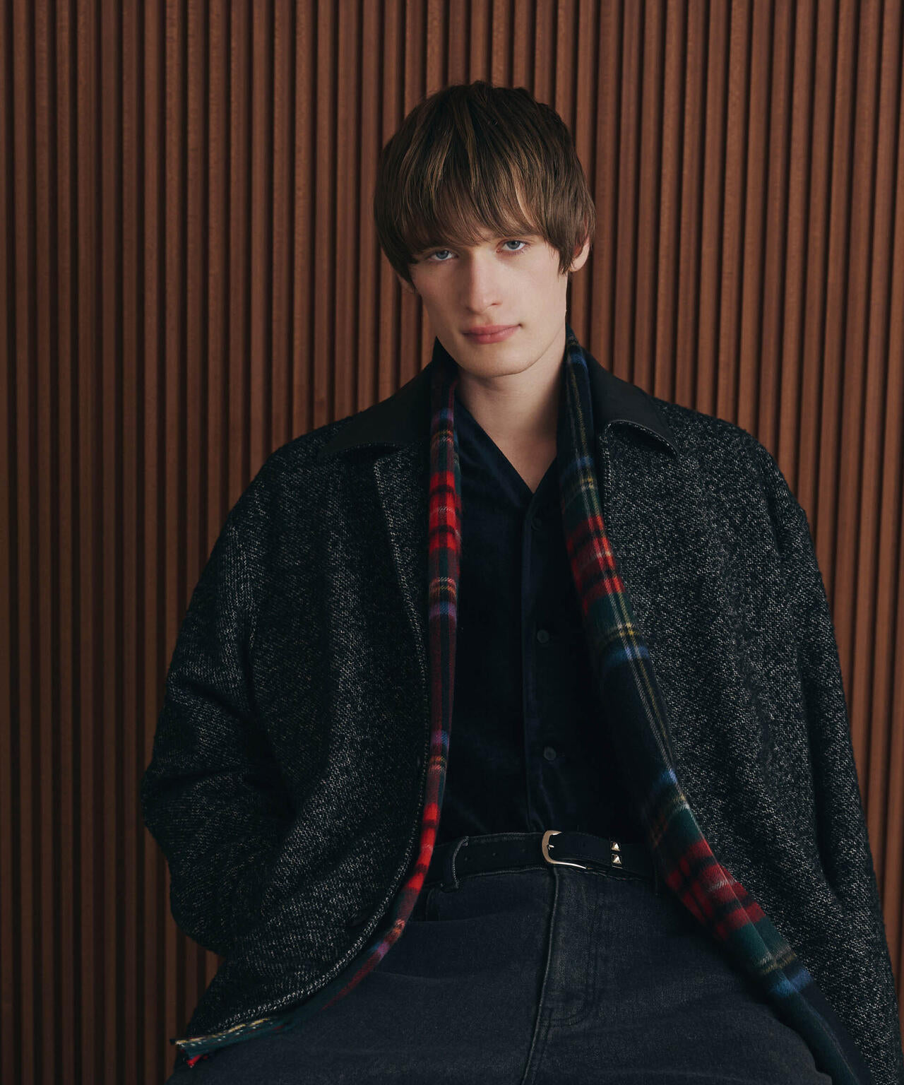 ループヤーン ミックス バーン ジャケット