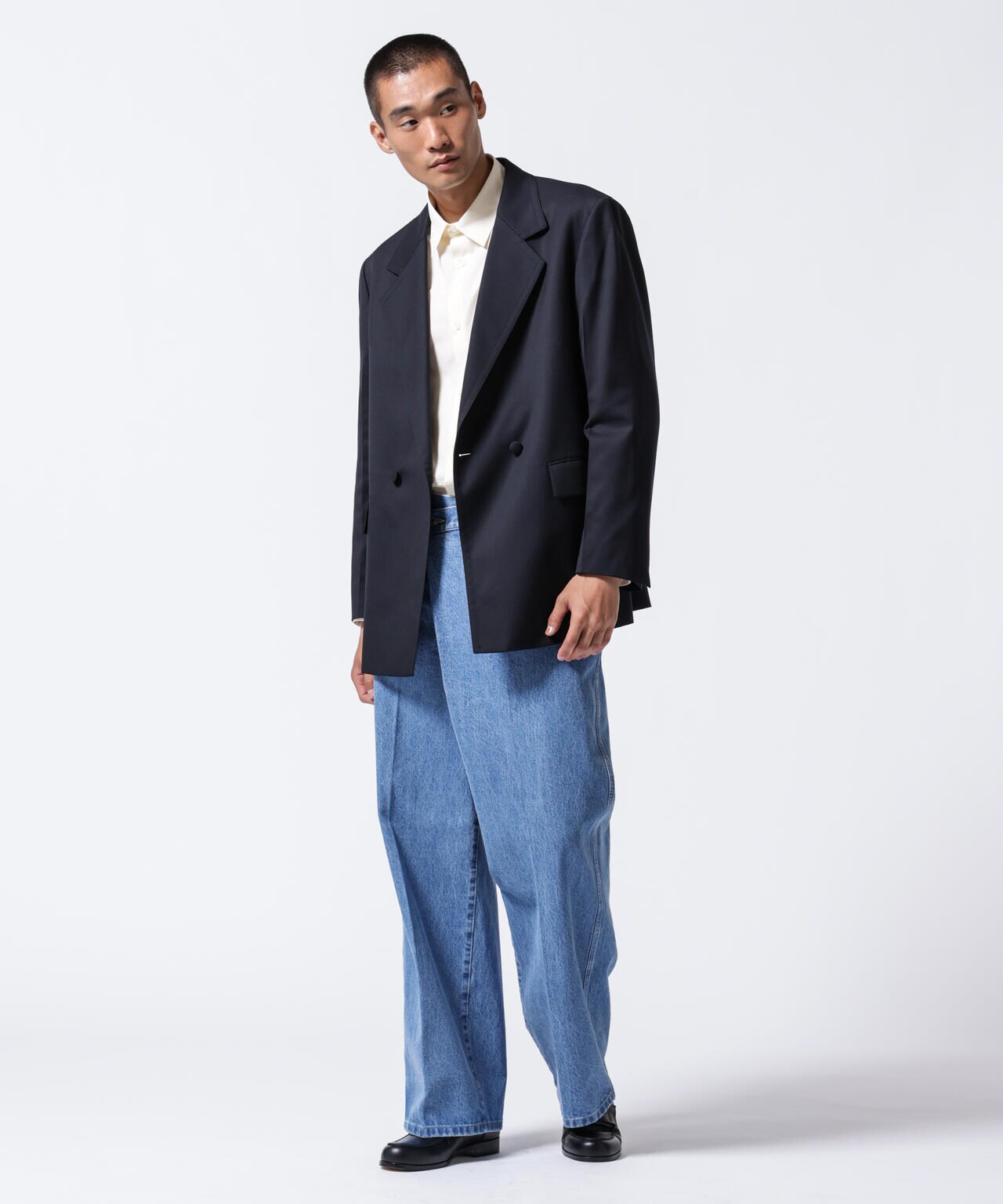 nano・universe] Jacket - Single, Gray, Office Casual, Size M