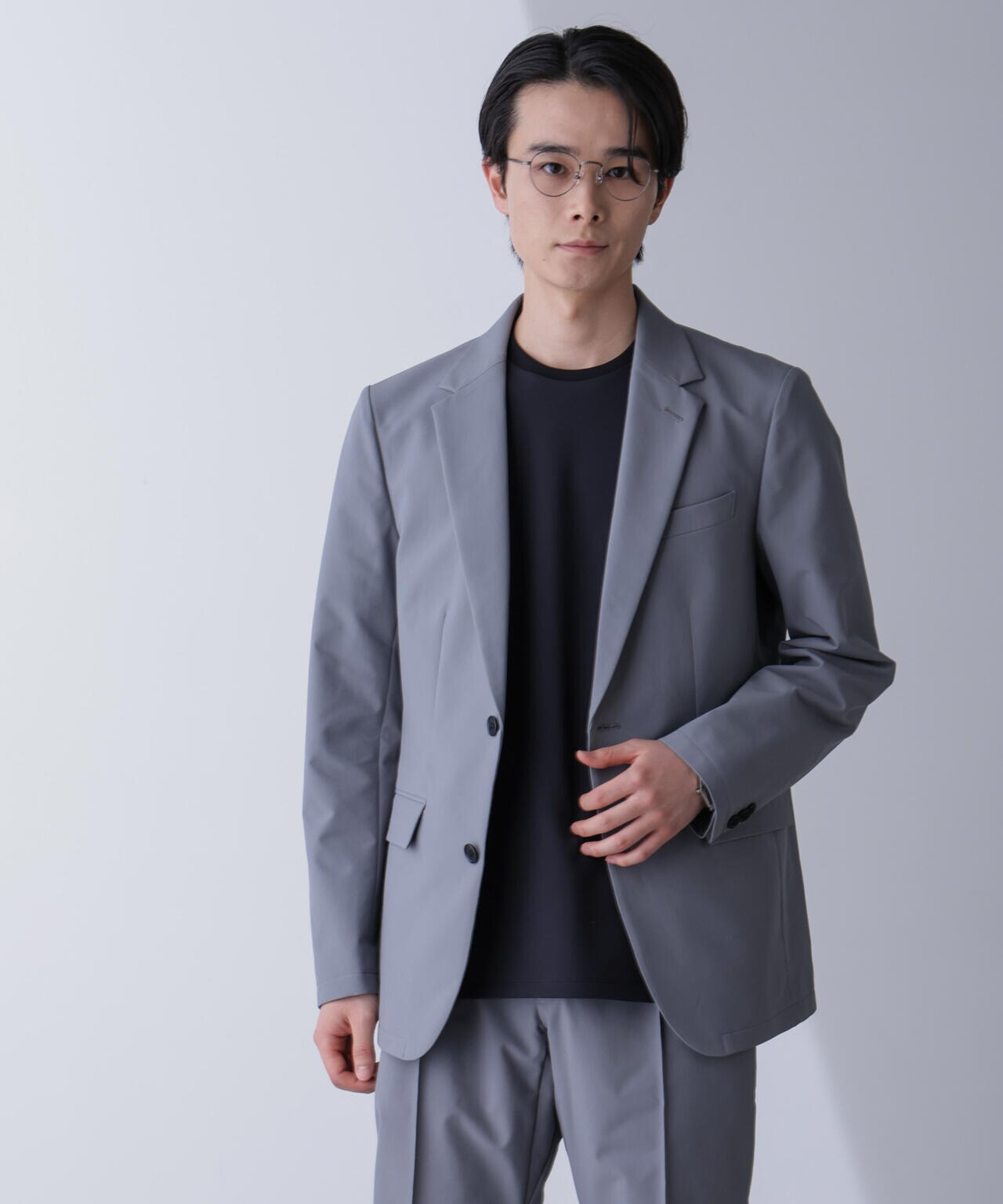 「N JACKET PREMIUM」TEXBRID(R)撥水ウラドットストレッチジャケット(セットアップ可) 6684217201