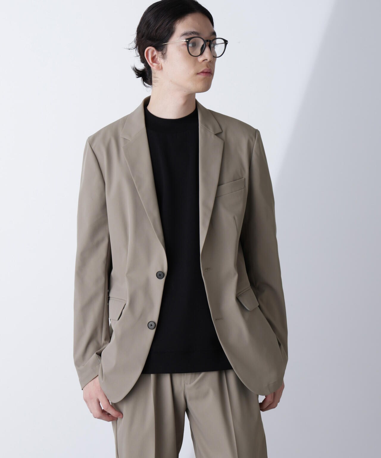 ストレッチ ツイル ワイド ジャケット ( セットアップ 可 )