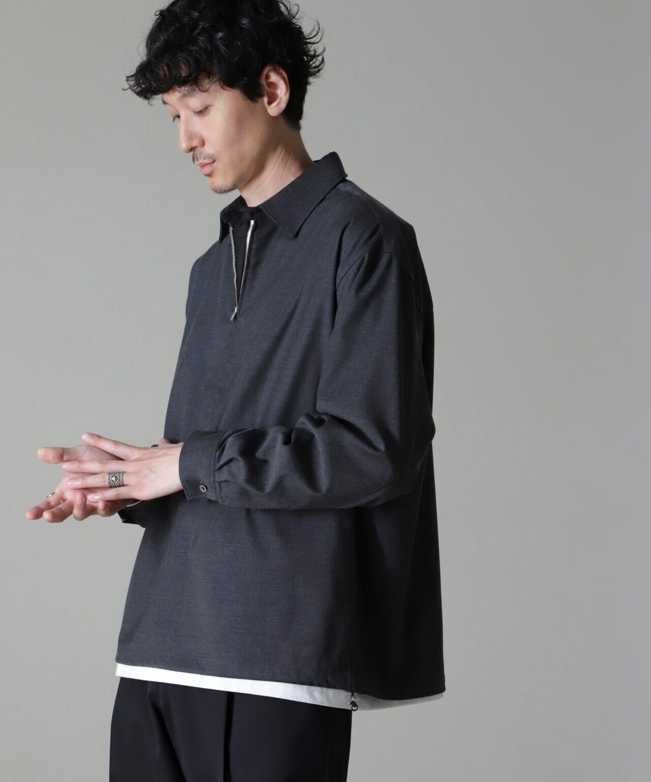 CARREMAN ハーフジップバルーンポロ 6684220204