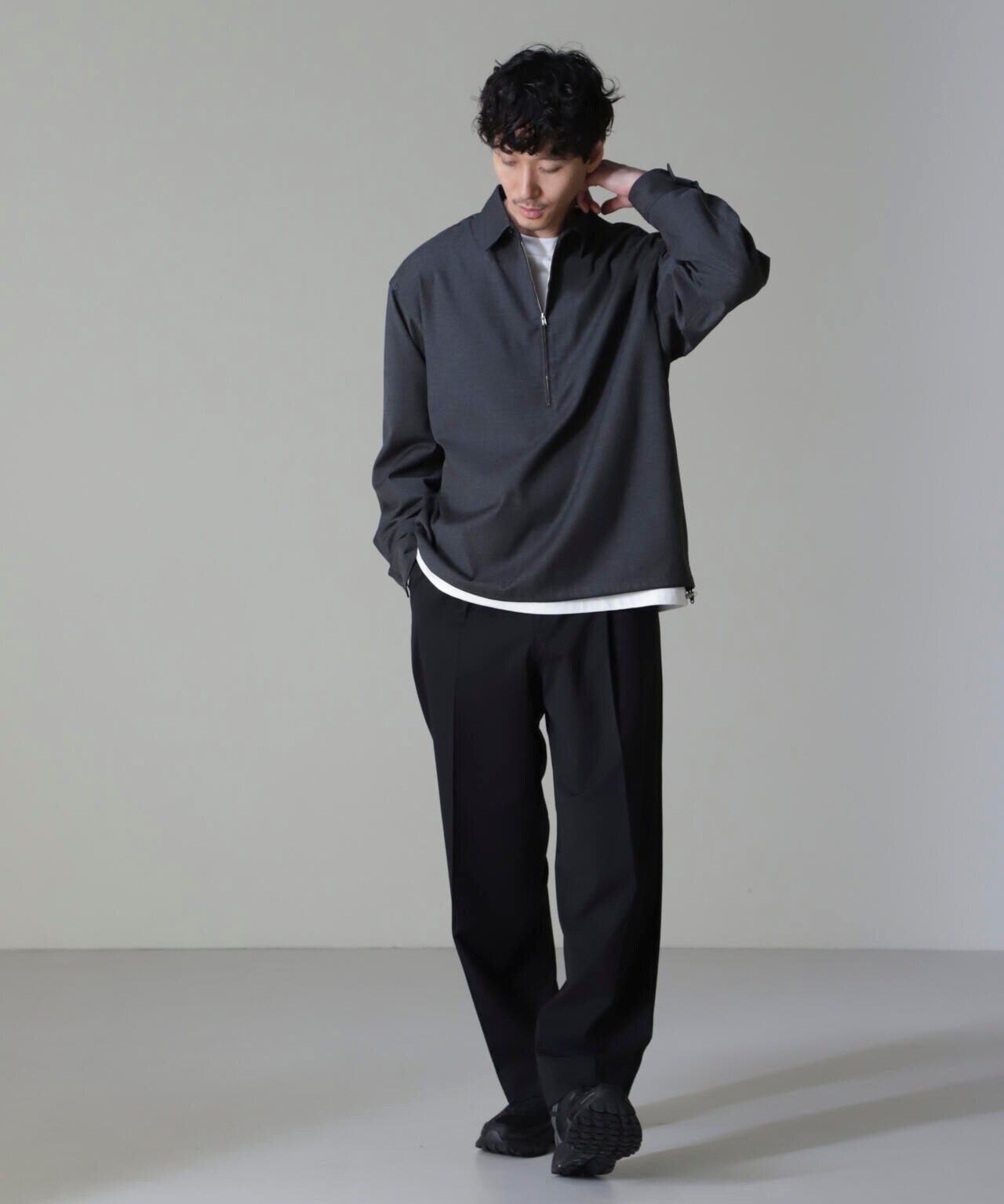 CARREMAN ハーフジップバルーンポロ 6684220204