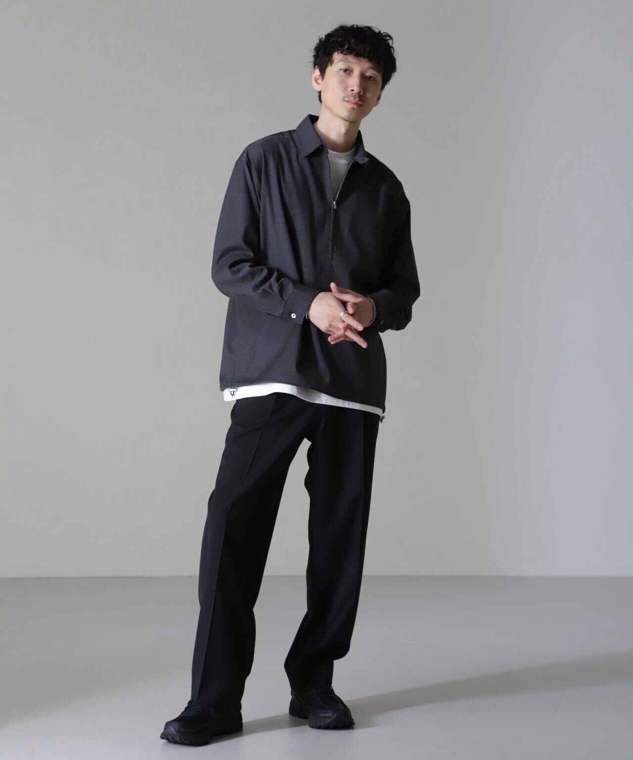 CARREMAN ハーフジップバルーンポロ 6684220204