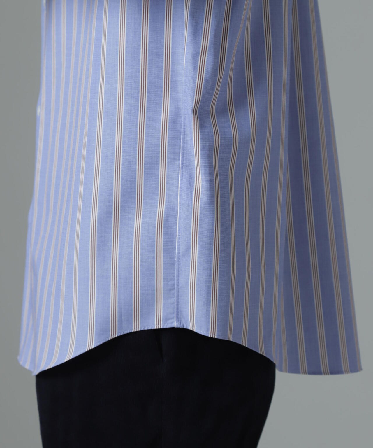 セミワイドストライプクレリックシャツ 6684220221