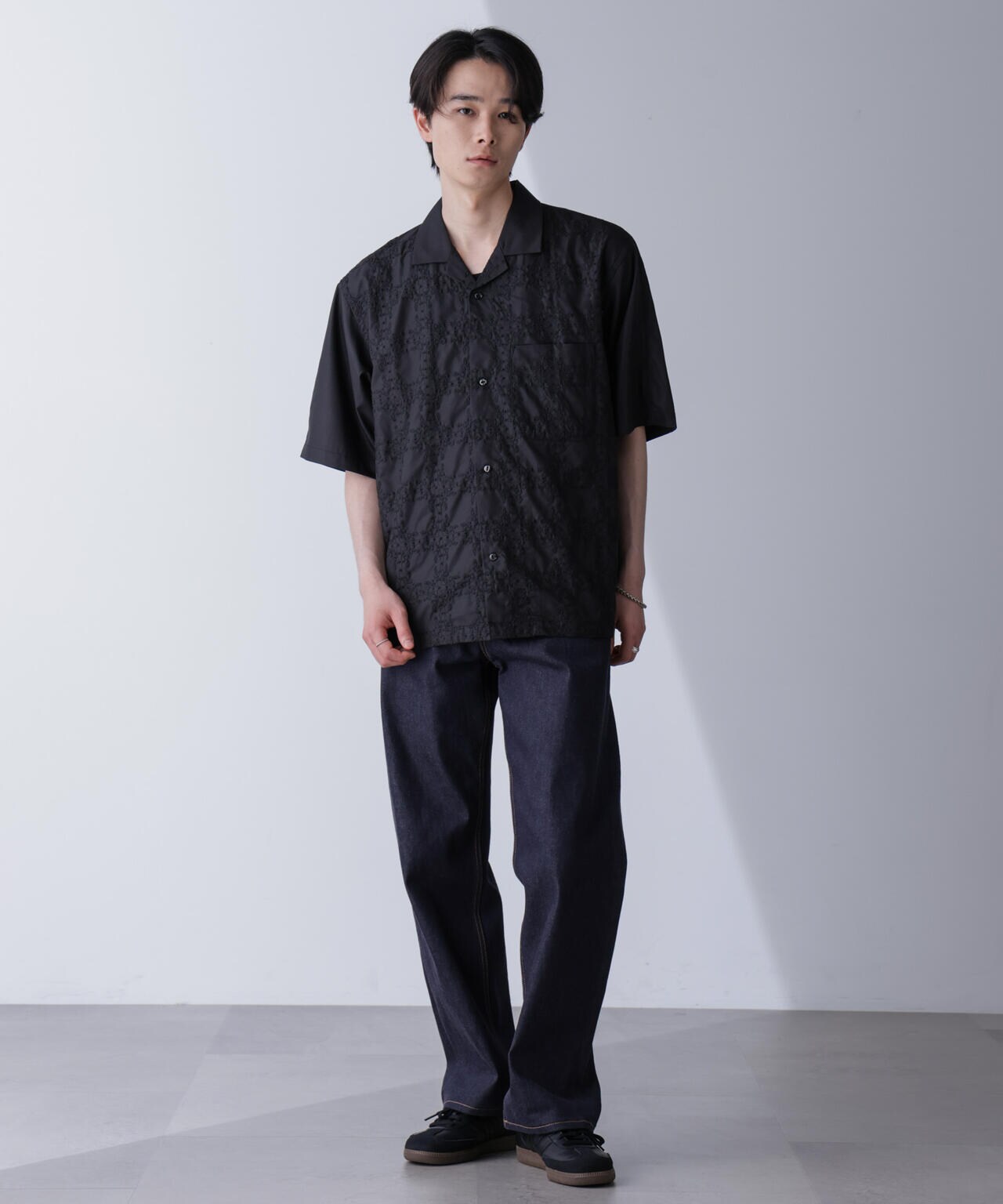 ethosens 切り替えシャツ ウール 長袖 グレー 美品 日本製 Online shop aw23 archive - ethosens
