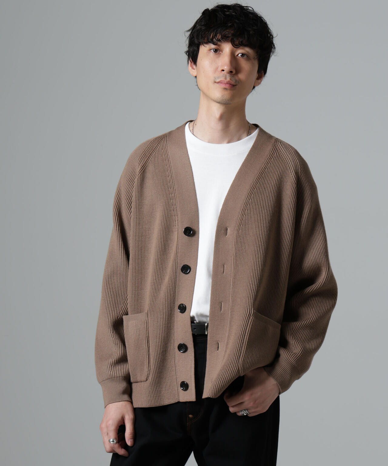 両畦 スポンディッシュ カーディガン