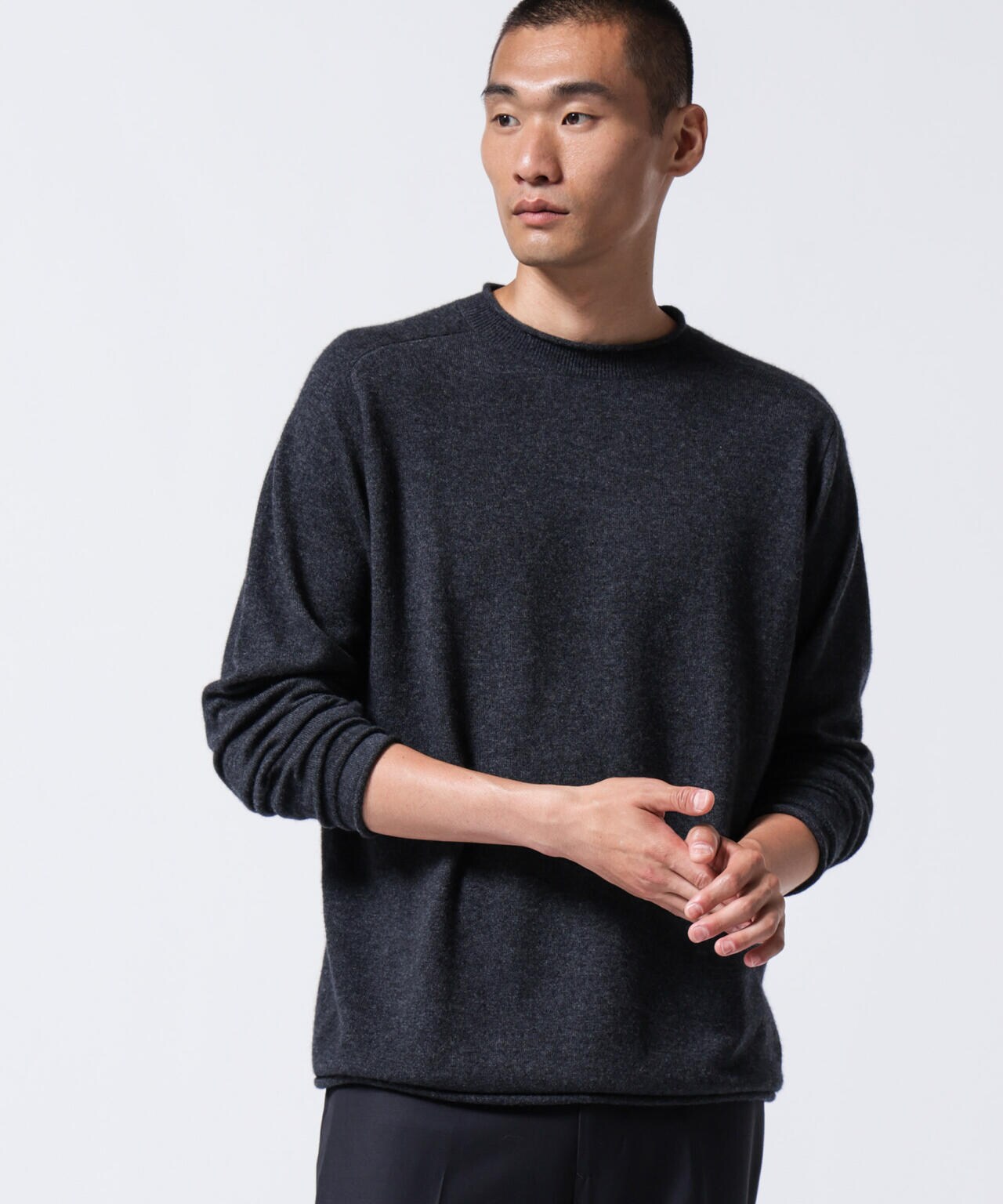 【クローバー】ナノユニバース 微起毛リラックスセットアップ　試着のみ モチッと 毛玉抑制 ニット プルオーバー（セットアップ可）