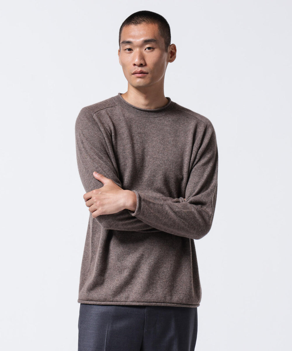「ASSEMBLANC」シルクブレンドカラーブロックモックニット