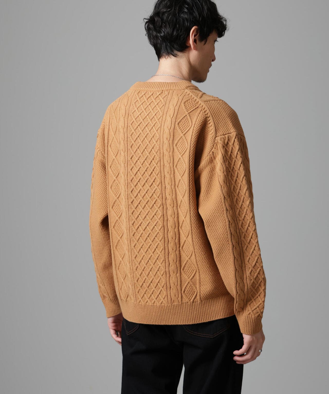 コットンバルキーケーブルニット 6684222256