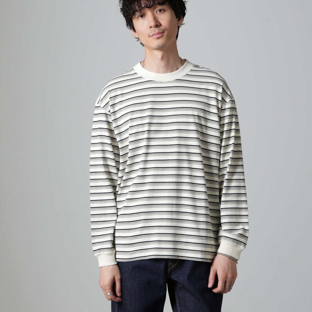 Anti Soaked(R) ( アンチソーキッド ) ランダム ボーダー クルーネック 