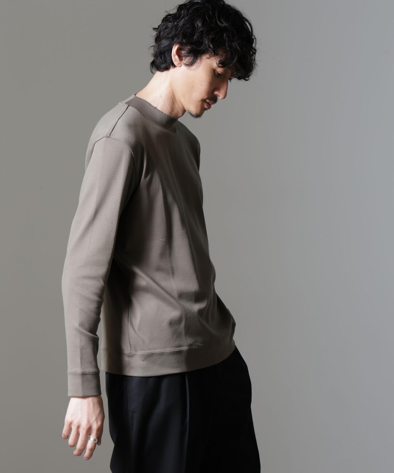 FORMAL JERSEY｣ モックネック カットソー 長袖