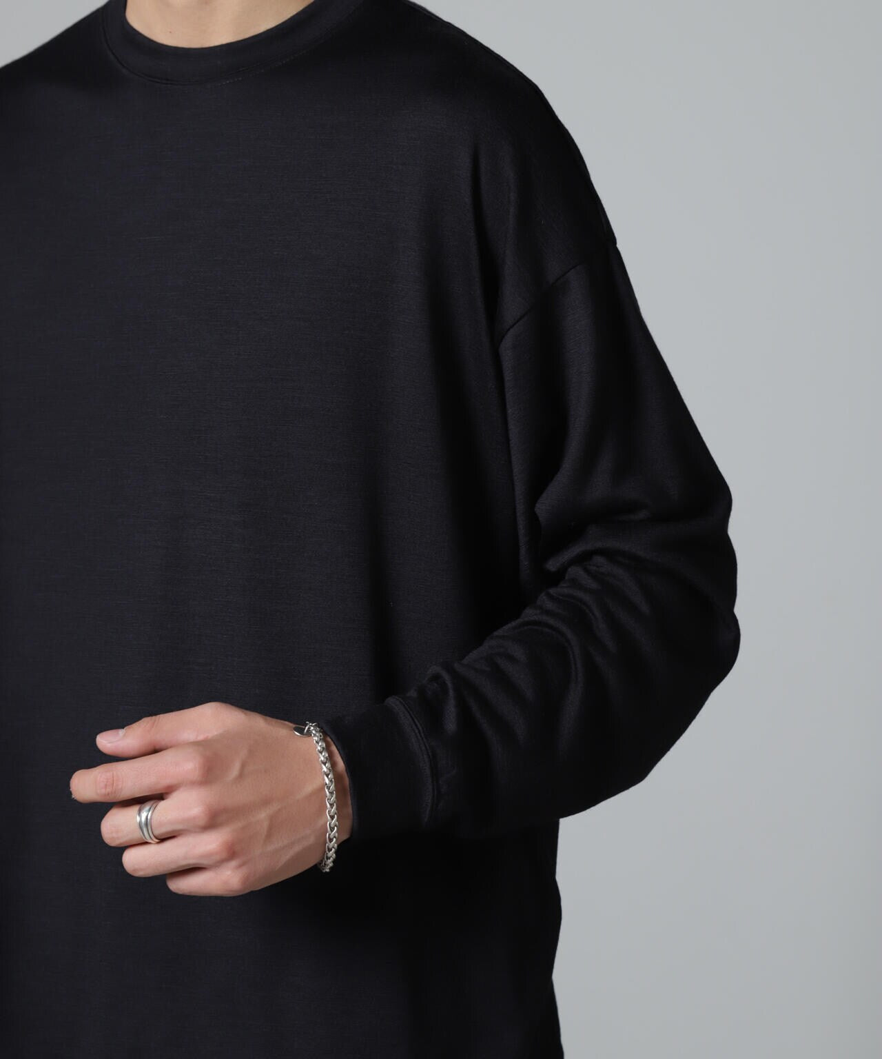 HUIS ウォッシャブルウールロングシャツ