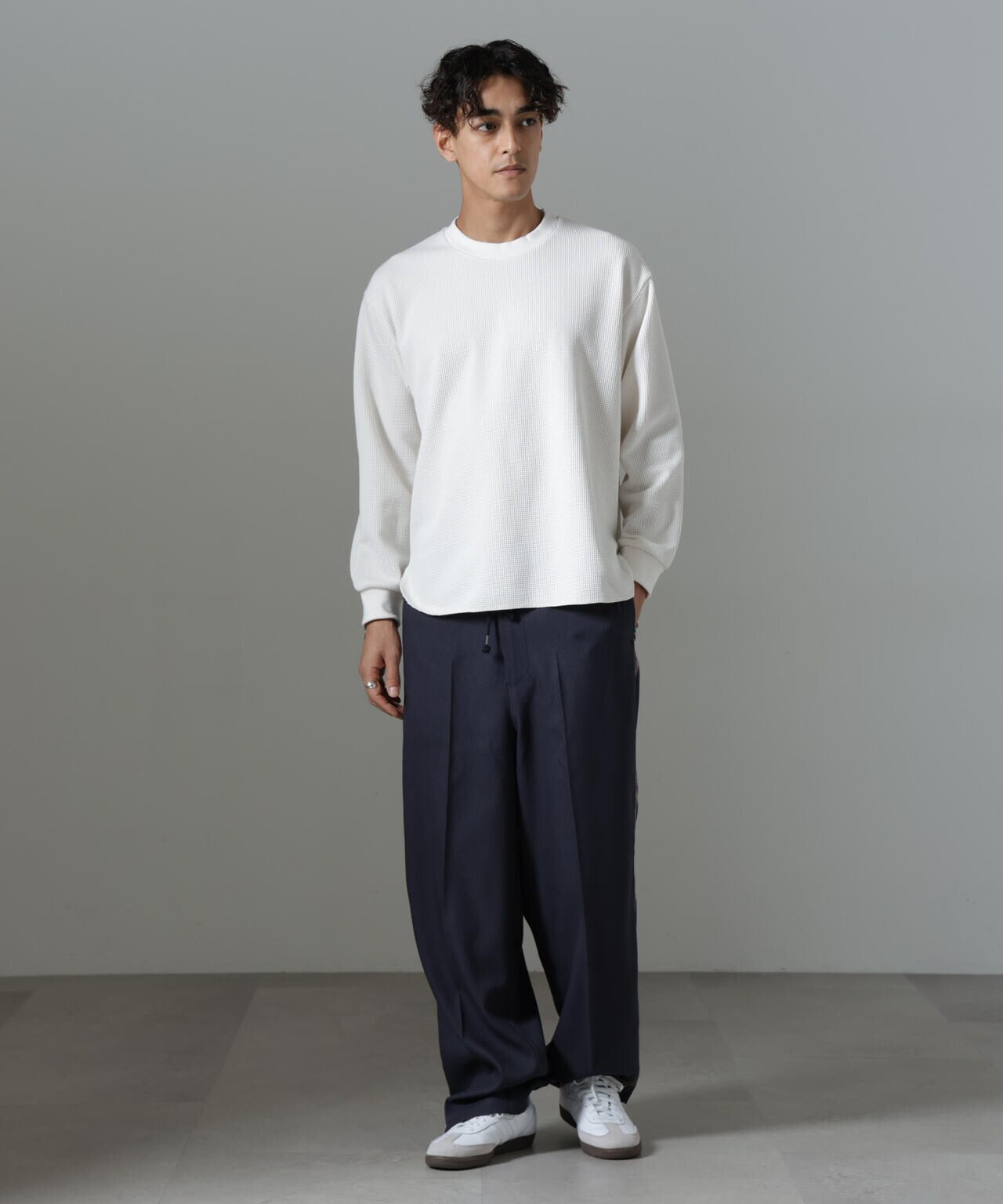 テクノ ワッフル ロングスリーブ Tシャツ