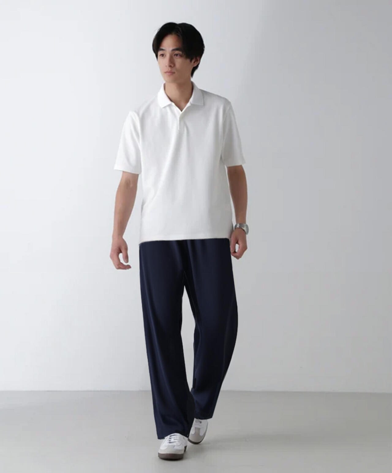 N POLO ｣ AQUA RHYTHM(R) 鹿の子 ポロ シャツ 半袖